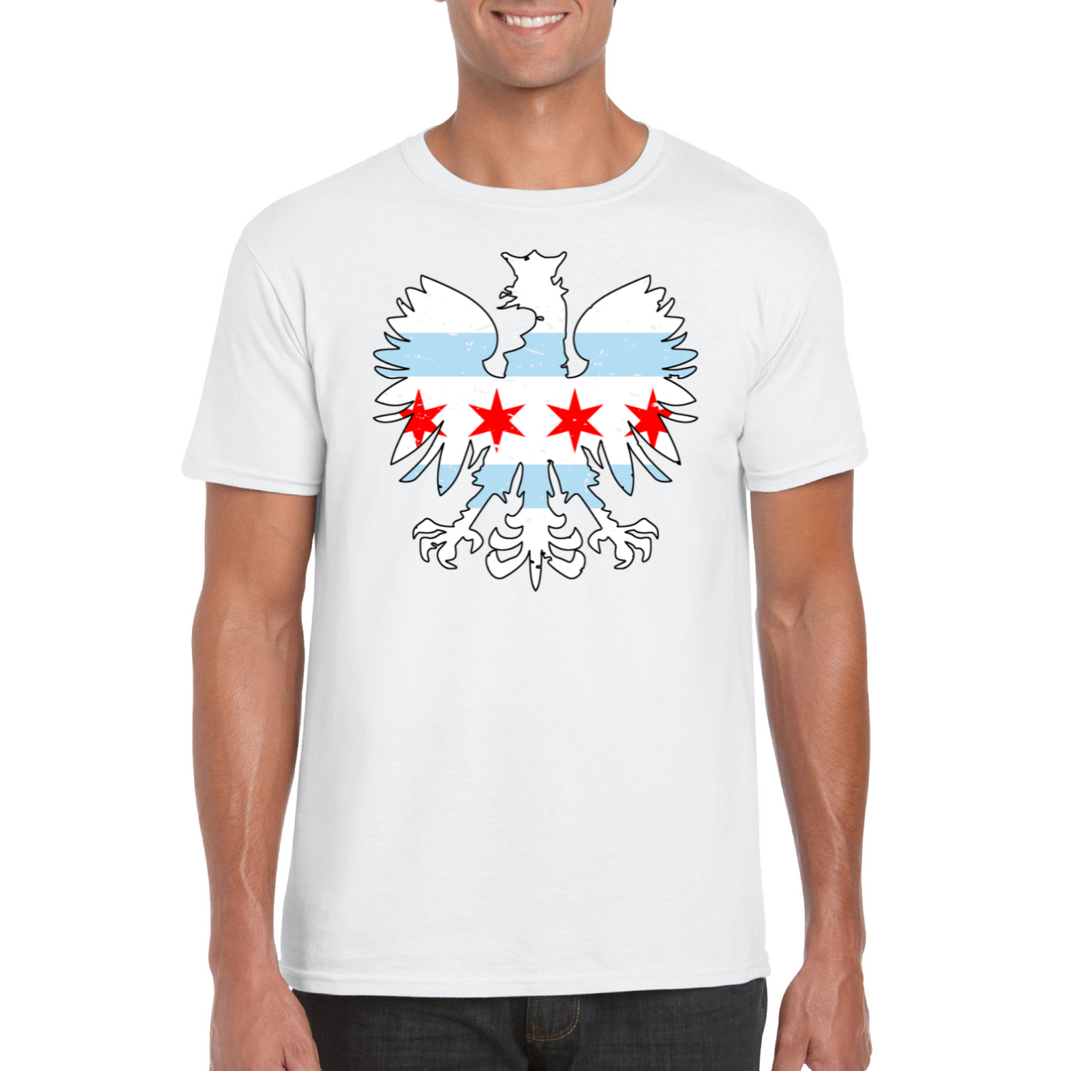 Chicago Flag Eagle T-Shirt