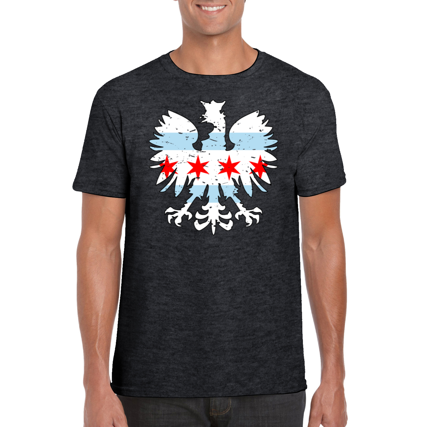 Chicago Flag Eagle T-Shirt