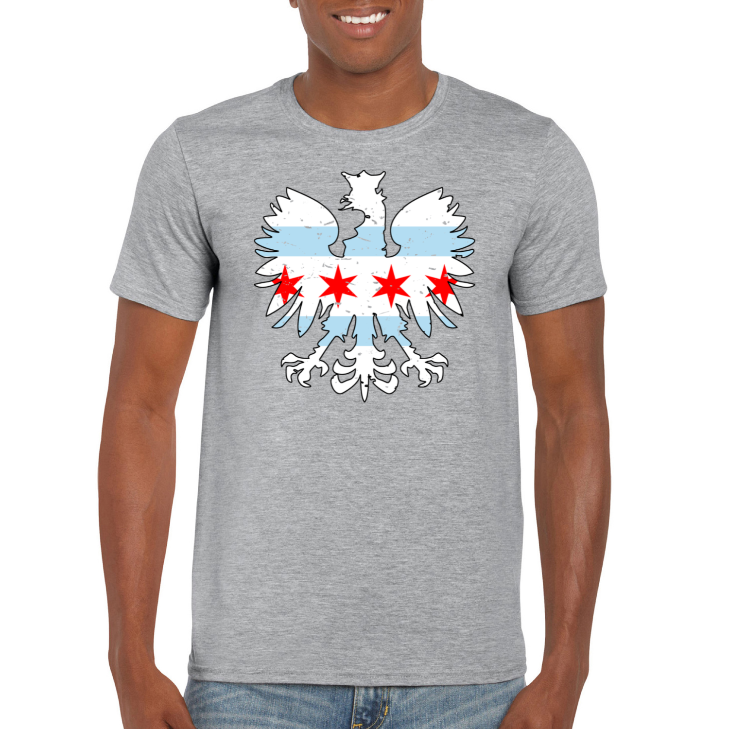 Chicago Flag Eagle T-Shirt