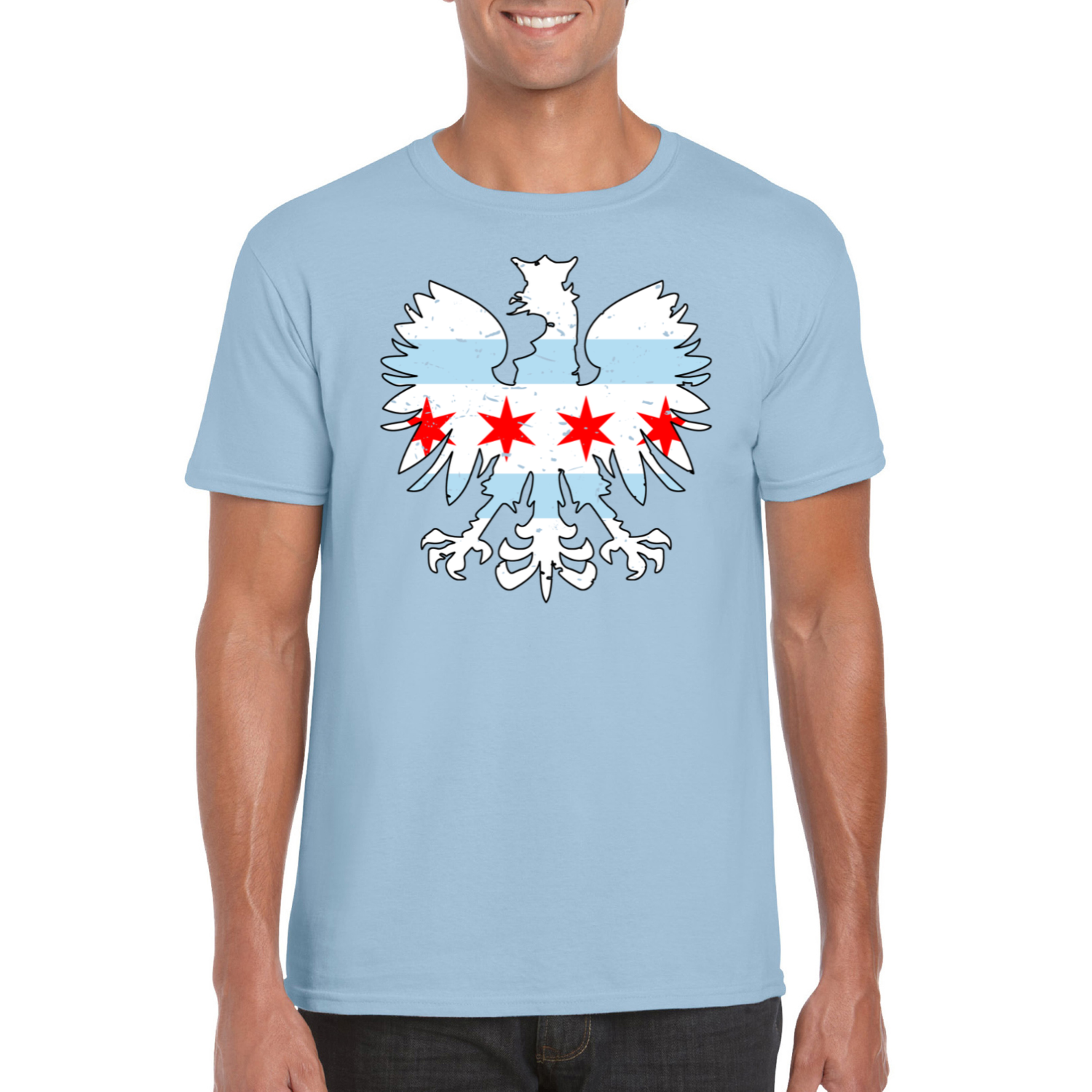 Chicago Flag Eagle T-Shirt
