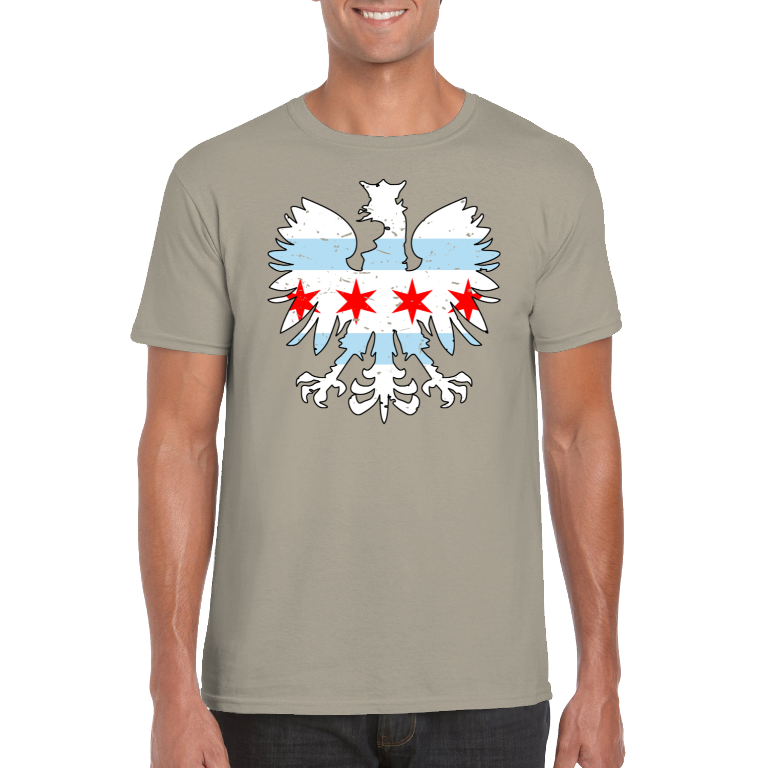 Chicago Flag Eagle T-Shirt