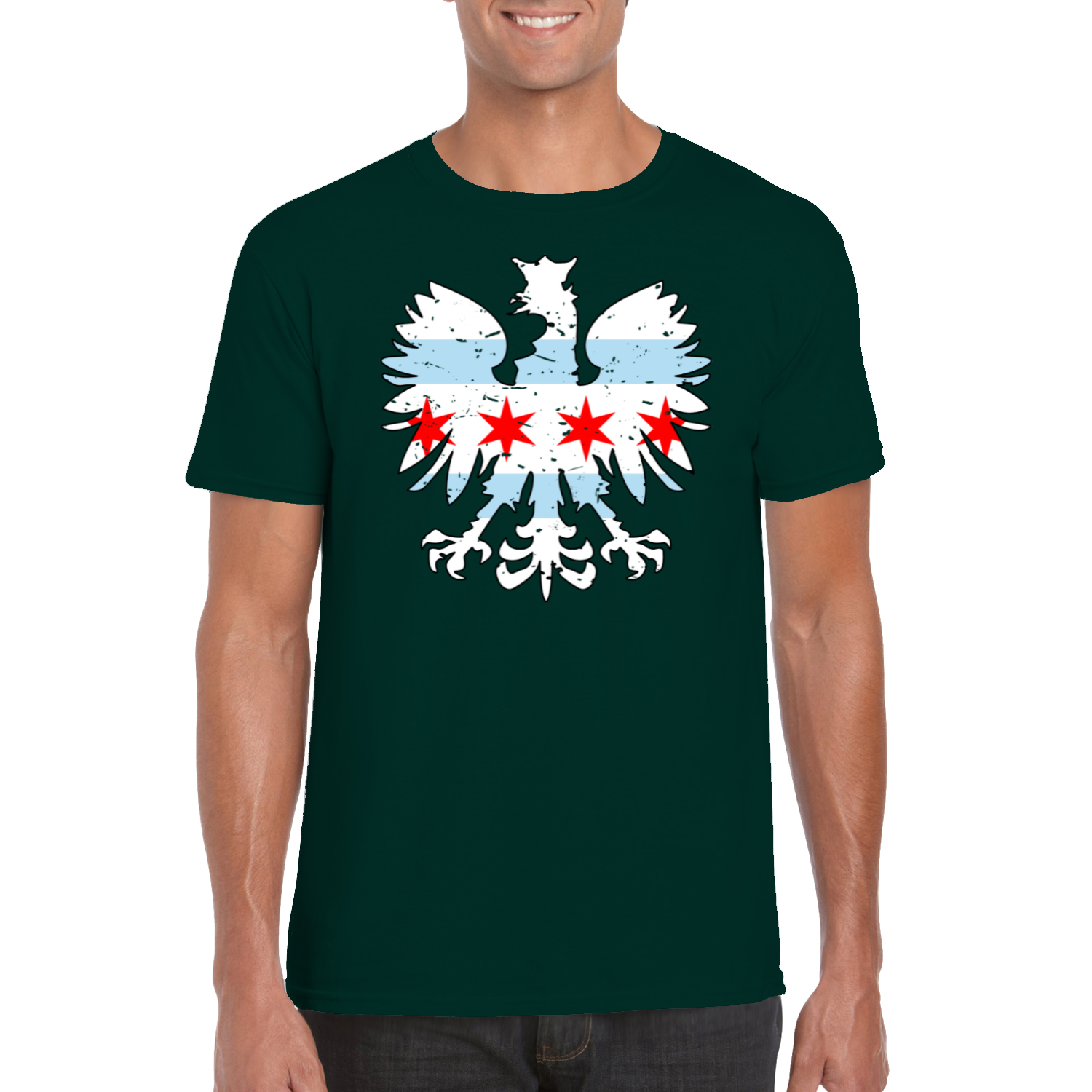 Chicago Flag Eagle T-Shirt