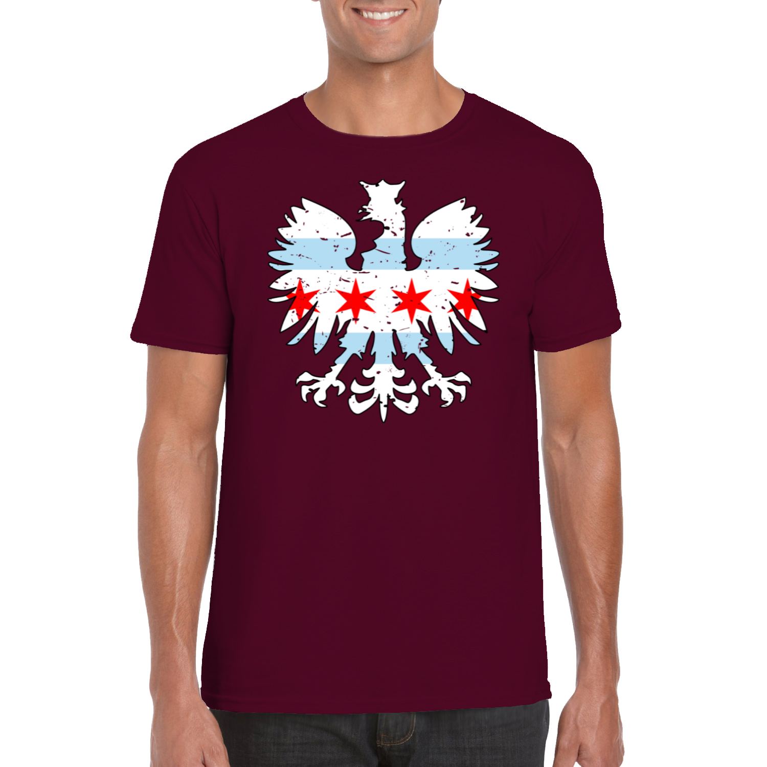 Chicago Flag Eagle T-Shirt