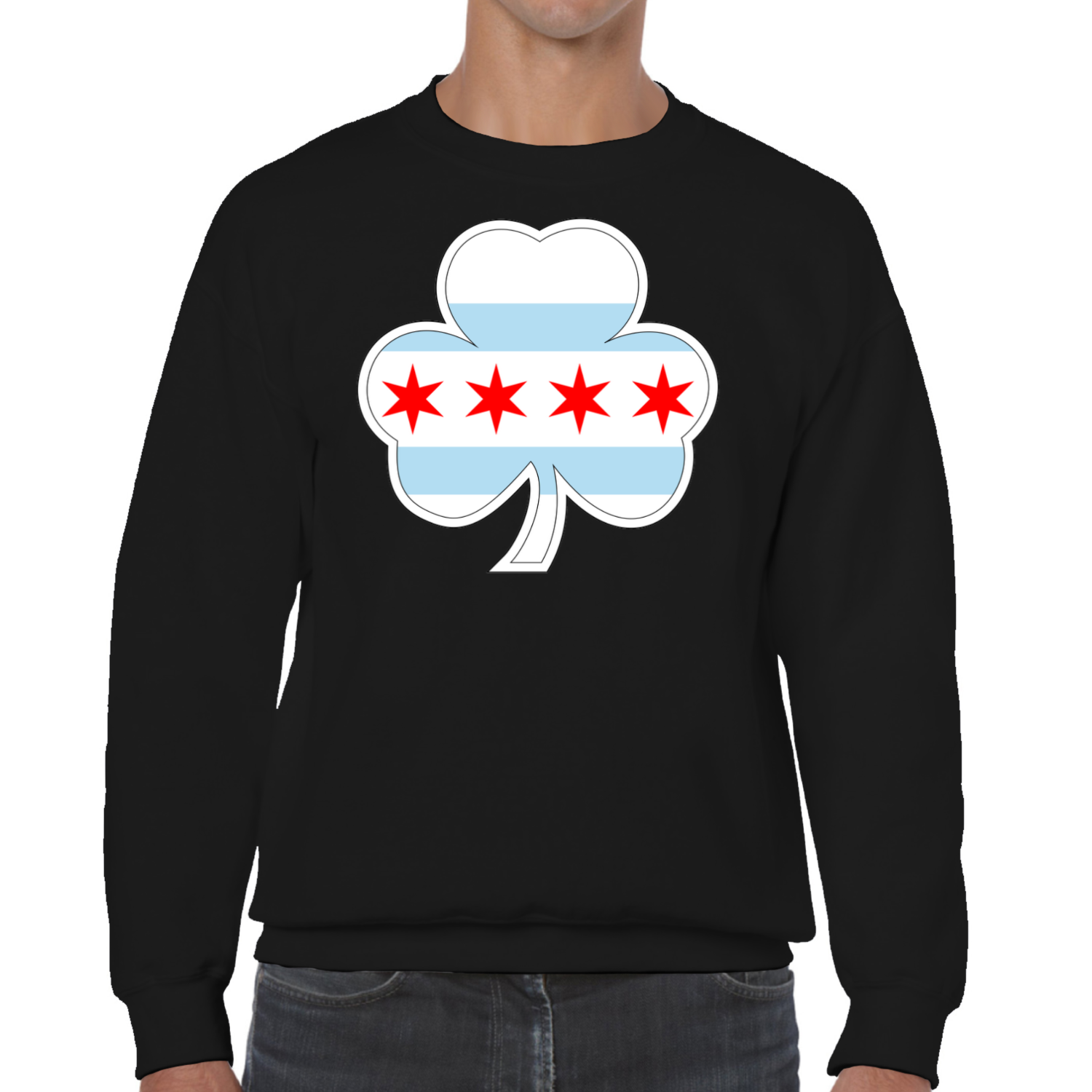 Chicago Flag St. Patty’s Shamrock Sweatshirt