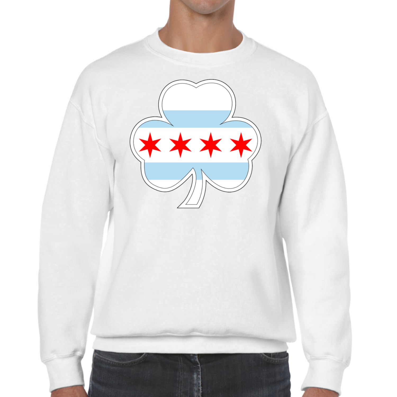 Chicago Flag St. Patty’s Shamrock Sweatshirt