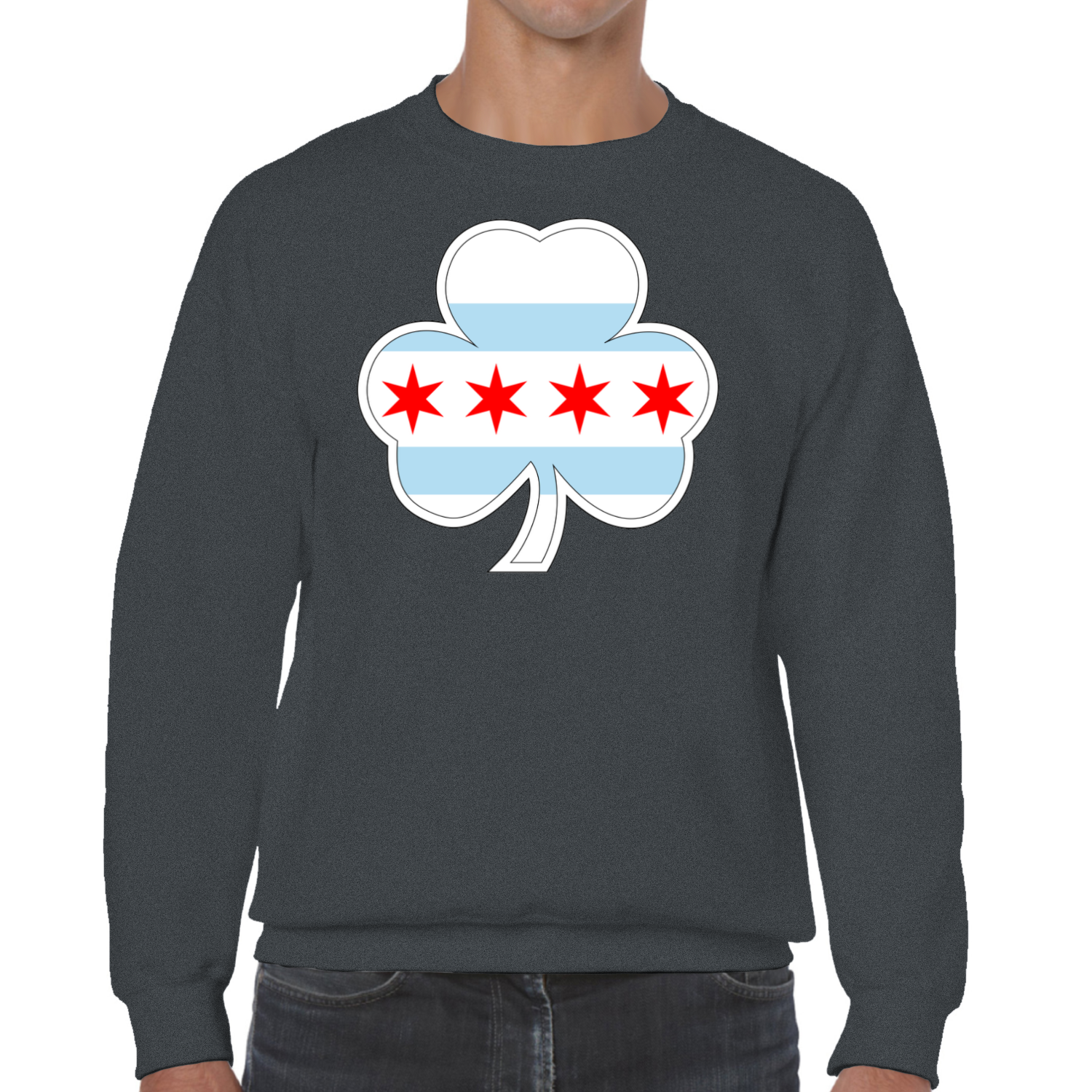 Chicago Flag St. Patty’s Shamrock Sweatshirt