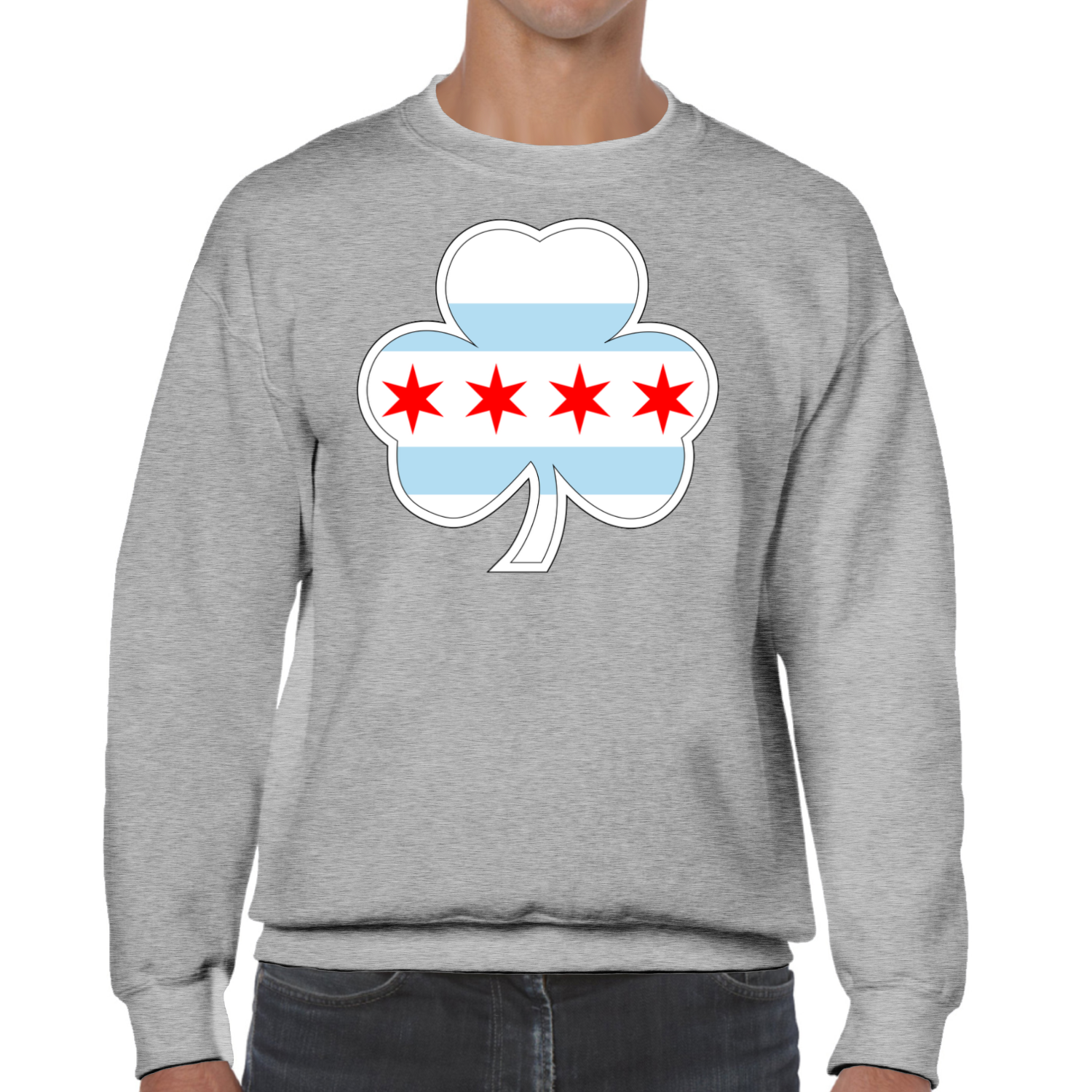 Chicago Flag St. Patty’s Shamrock Sweatshirt