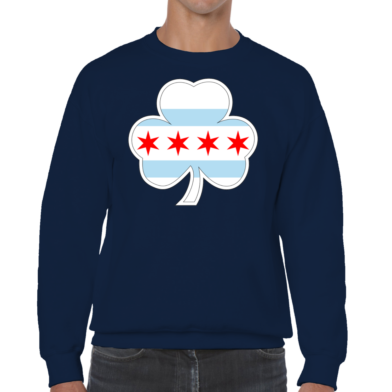 Chicago Flag St. Patty’s Shamrock Sweatshirt