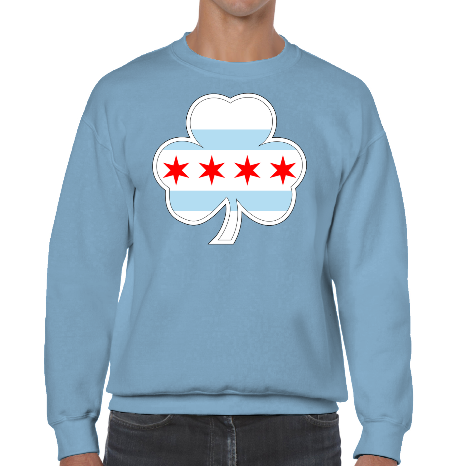 Chicago Flag St. Patty’s Shamrock Sweatshirt