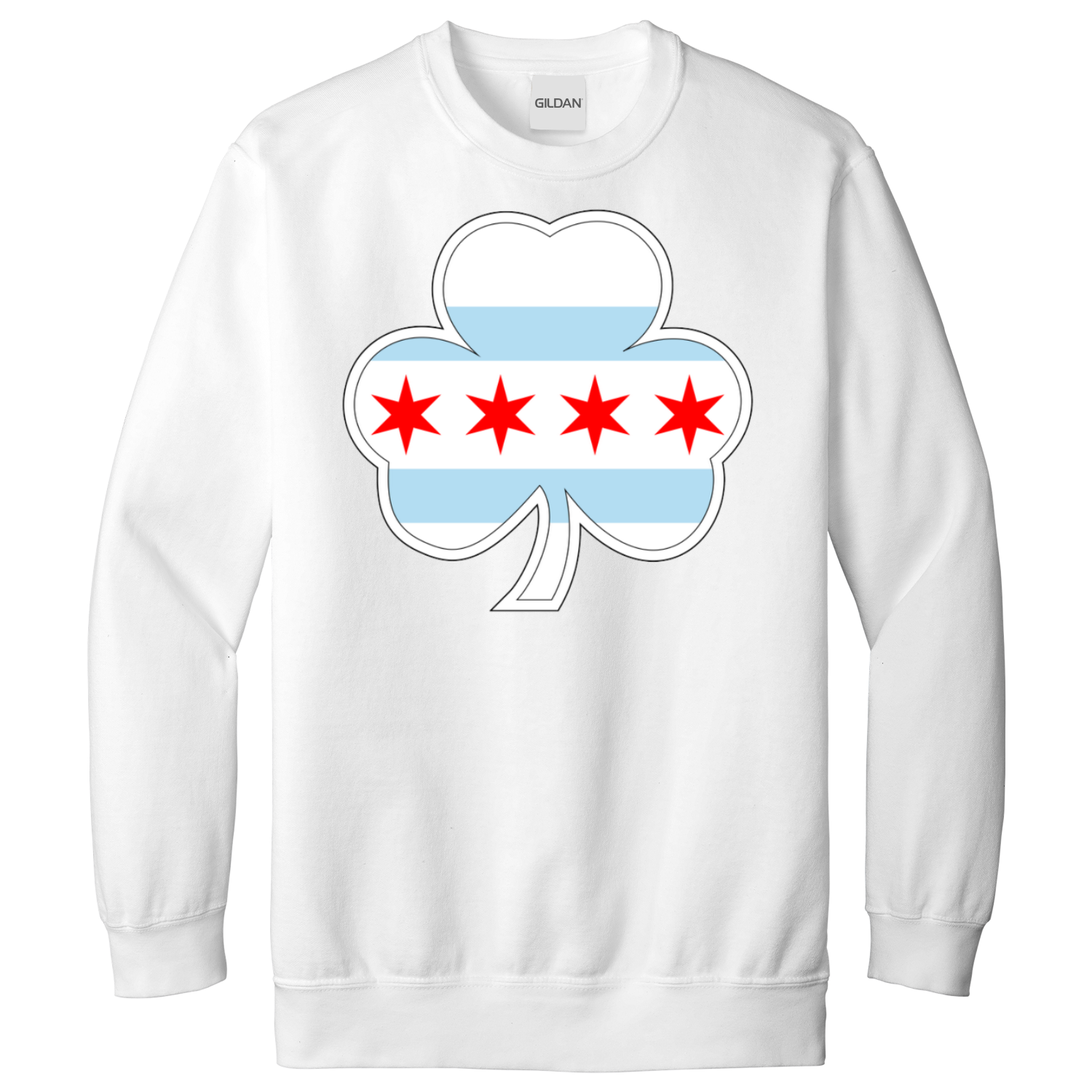 Chicago Flag St. Patty’s Shamrock Sweatshirt