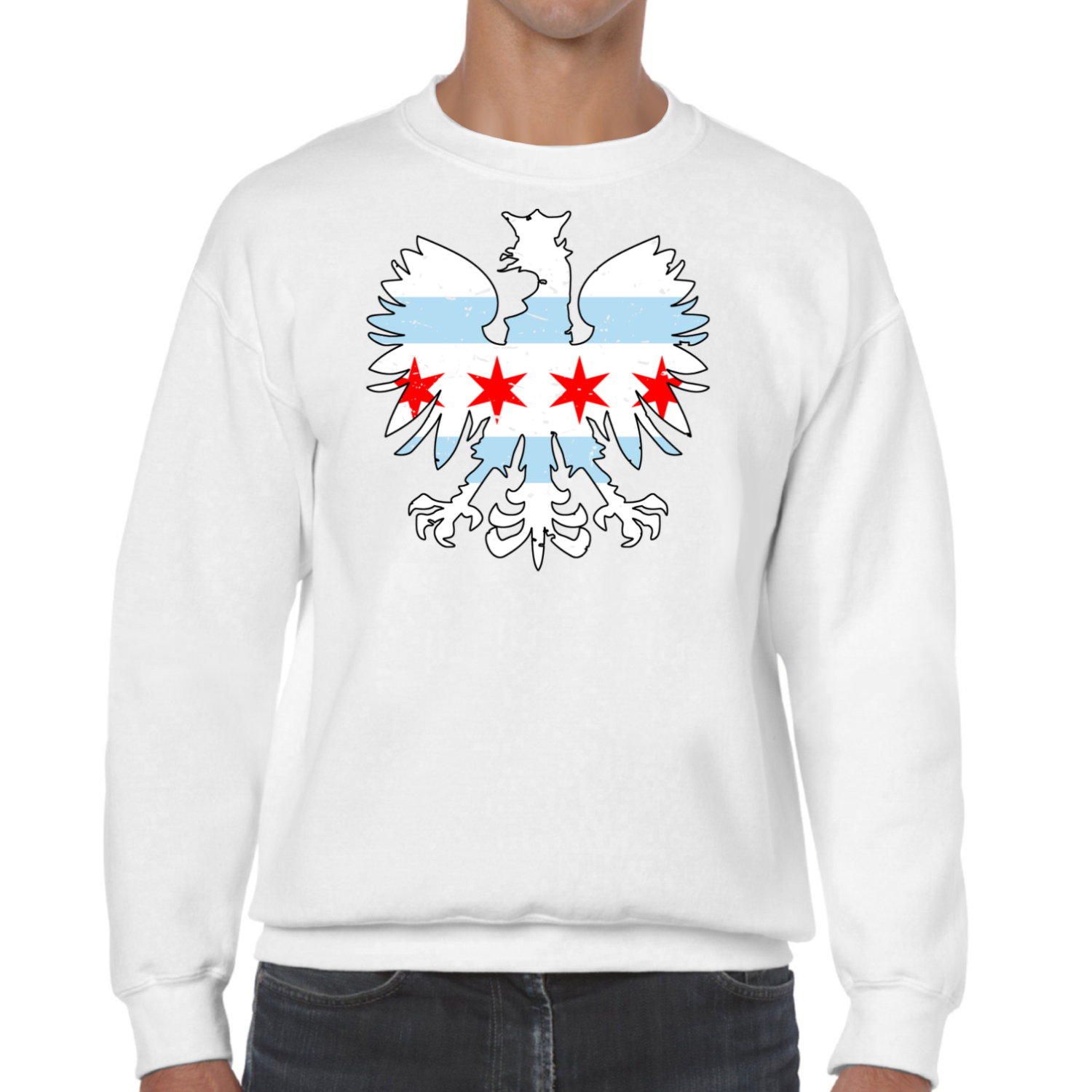 Chicago Flag Eagle Sweatshirt