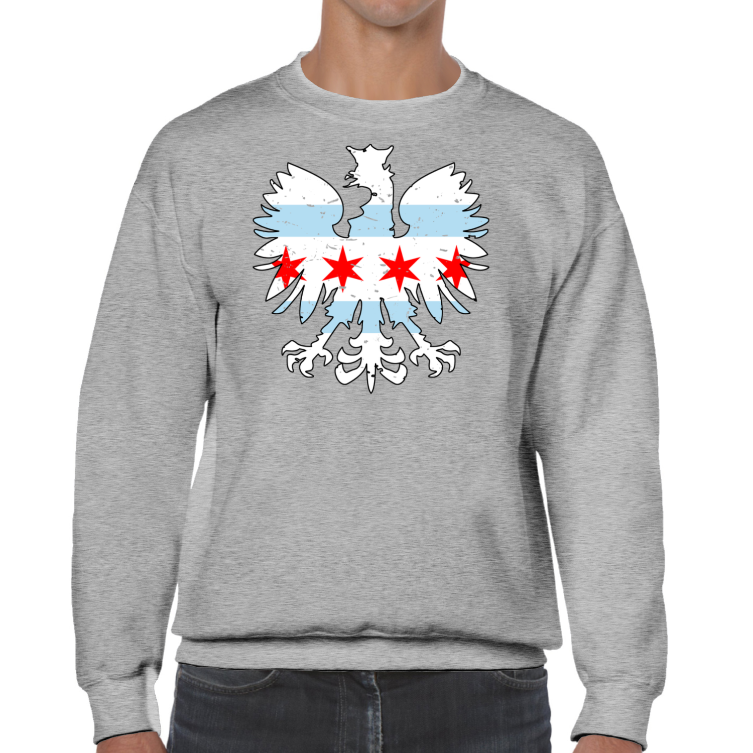 Chicago Flag Eagle Sweatshirt