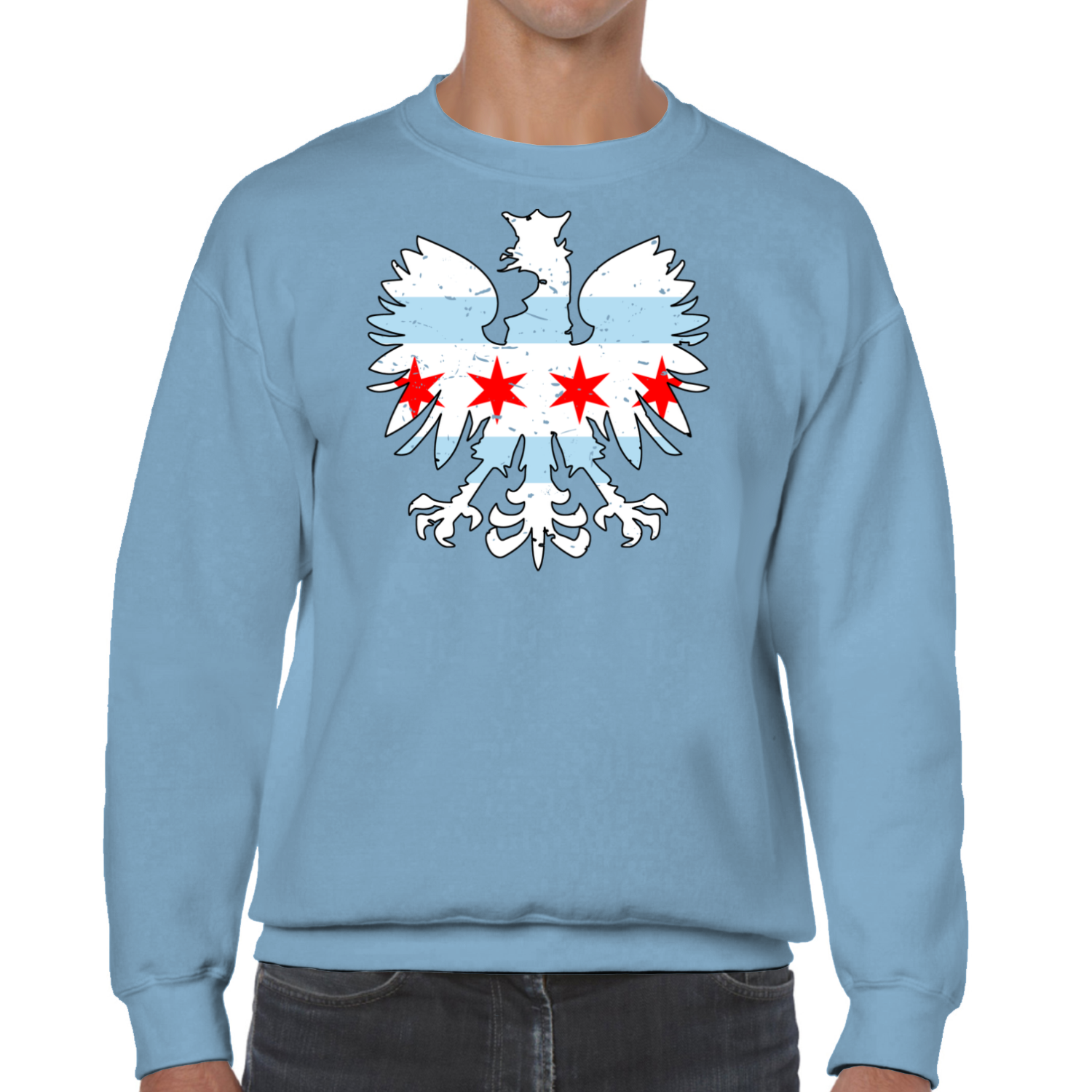 Chicago Flag Eagle Sweatshirt