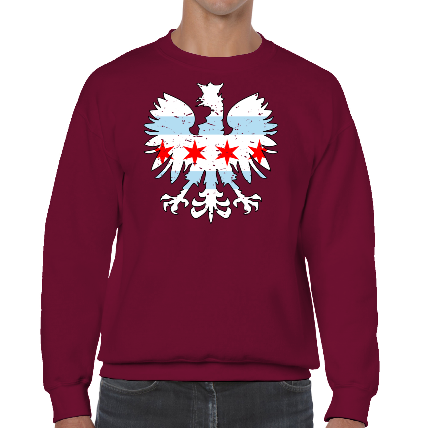 Chicago Flag Eagle Sweatshirt