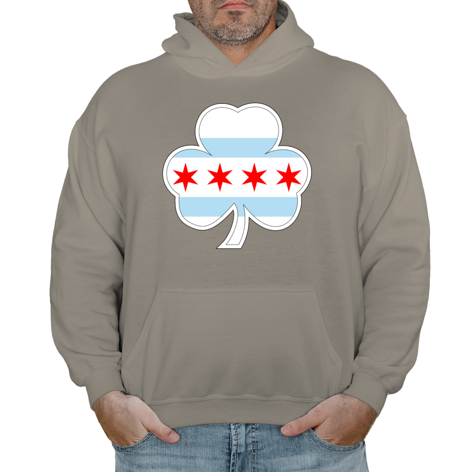 Chicago Shamrock St Patty’s Flag Hoodie