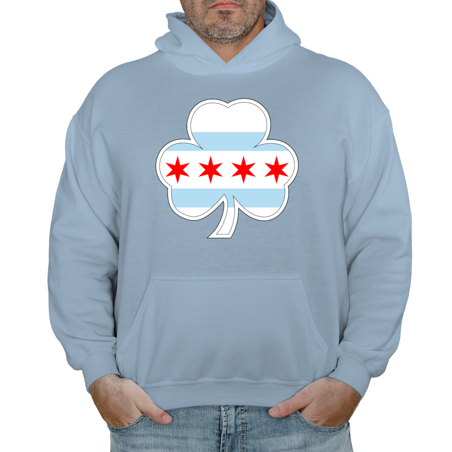 Chicago Shamrock St Patty’s Flag Hoodie