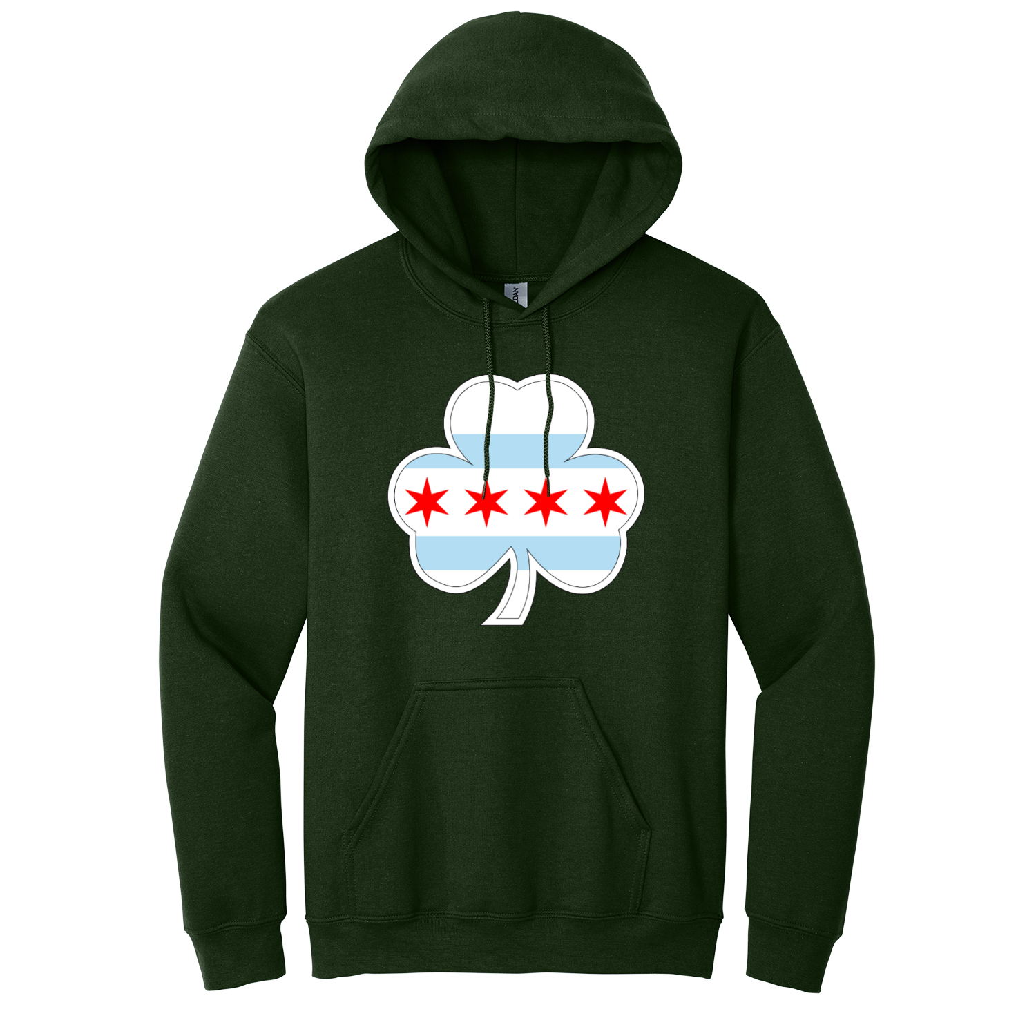 Chicago Shamrock St Patty’s Flag Hoodie
