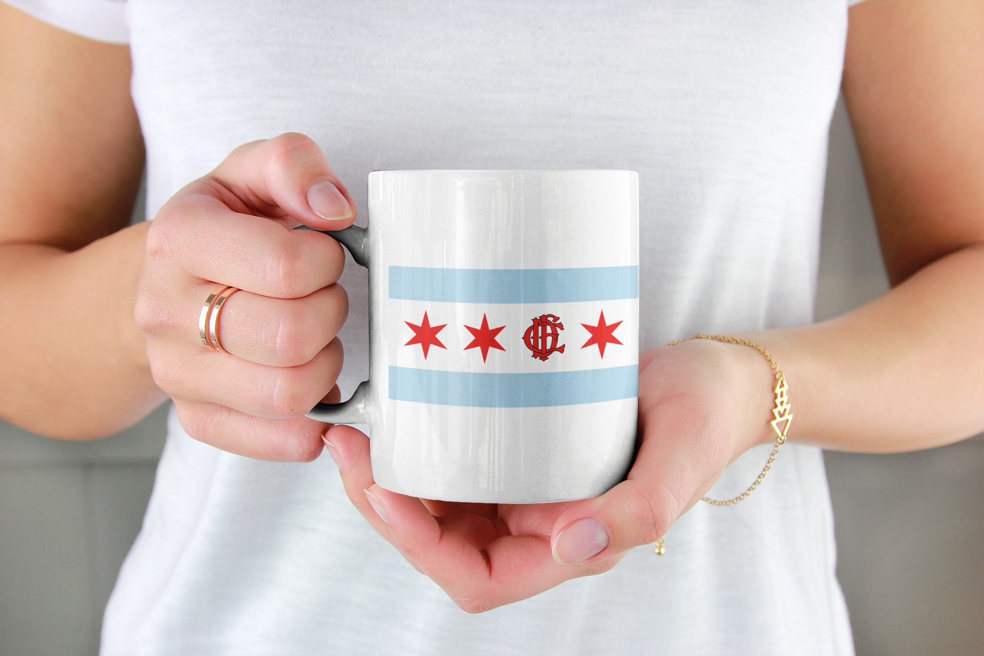 chicago flag cofee mug