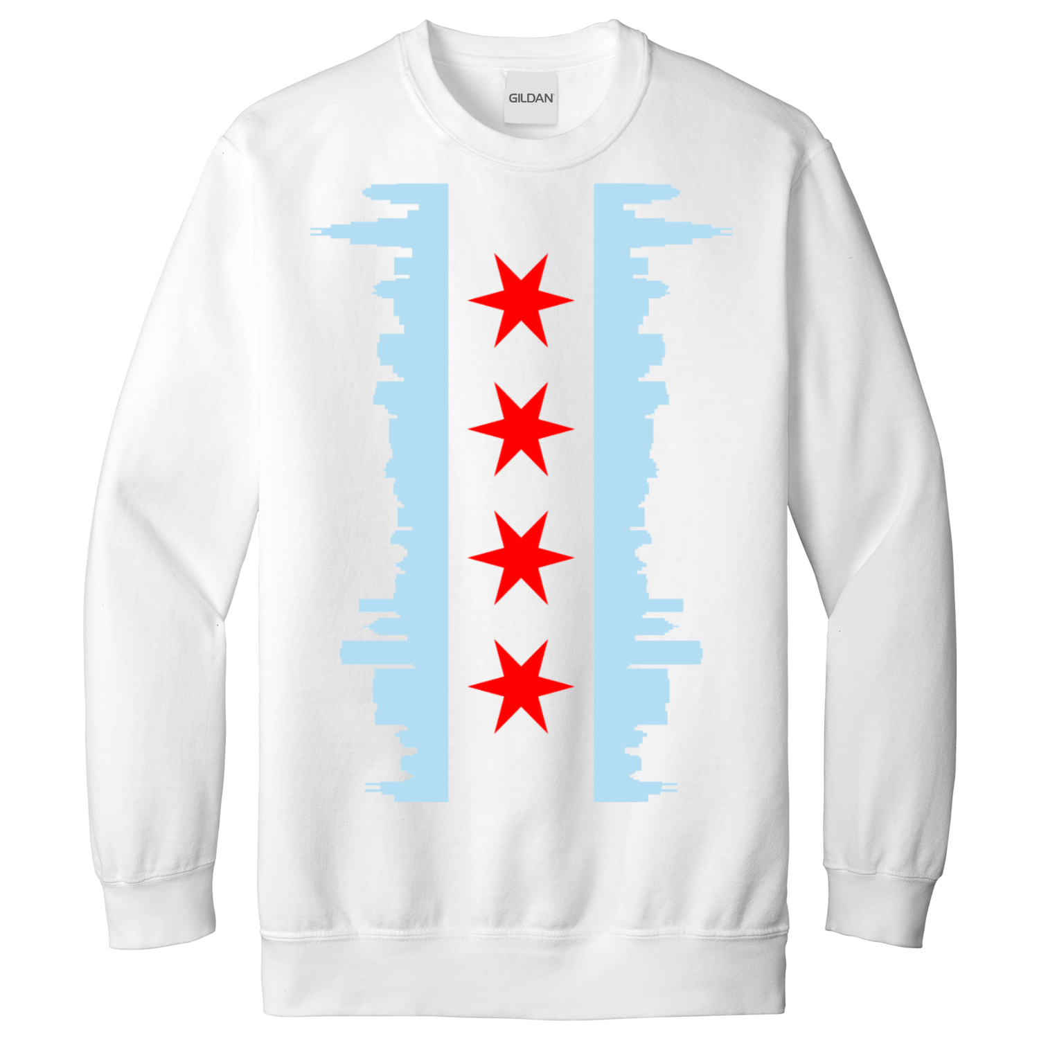 Chicago Skyline Vertical Flag Sweatshirt