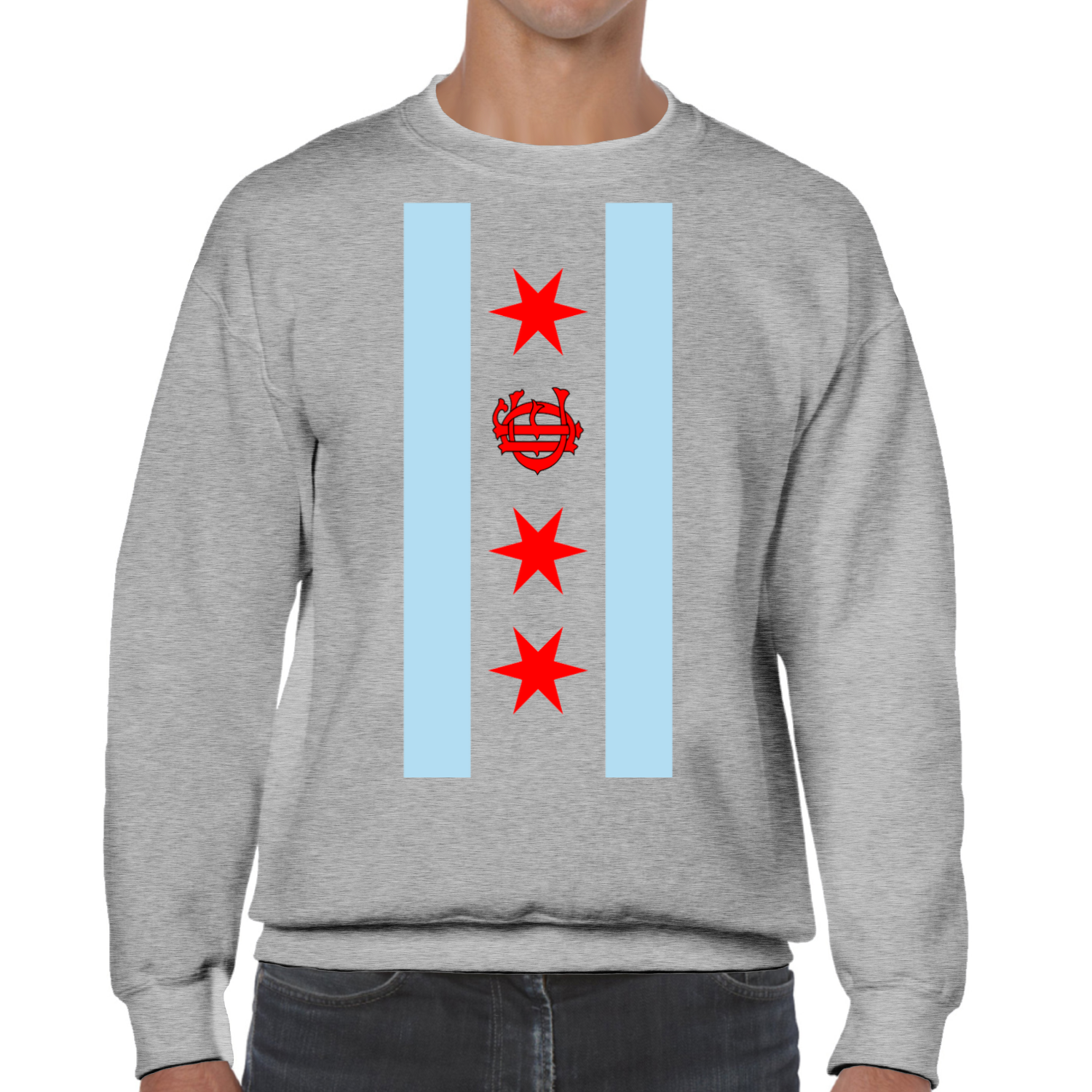 Chicago FD/EMT Vertical Flag Sweatshirt
