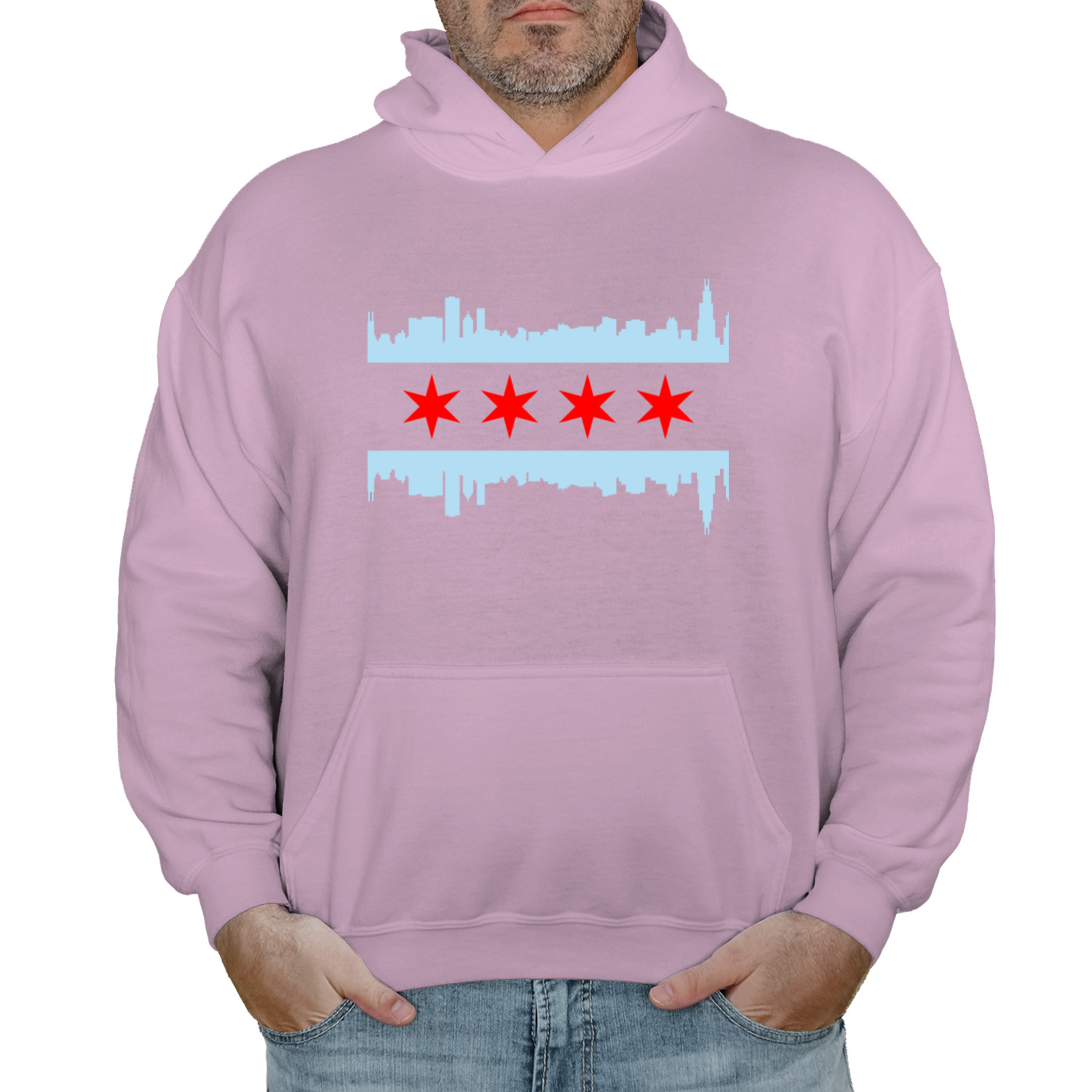 Chicago Skyline Flag Hoodie