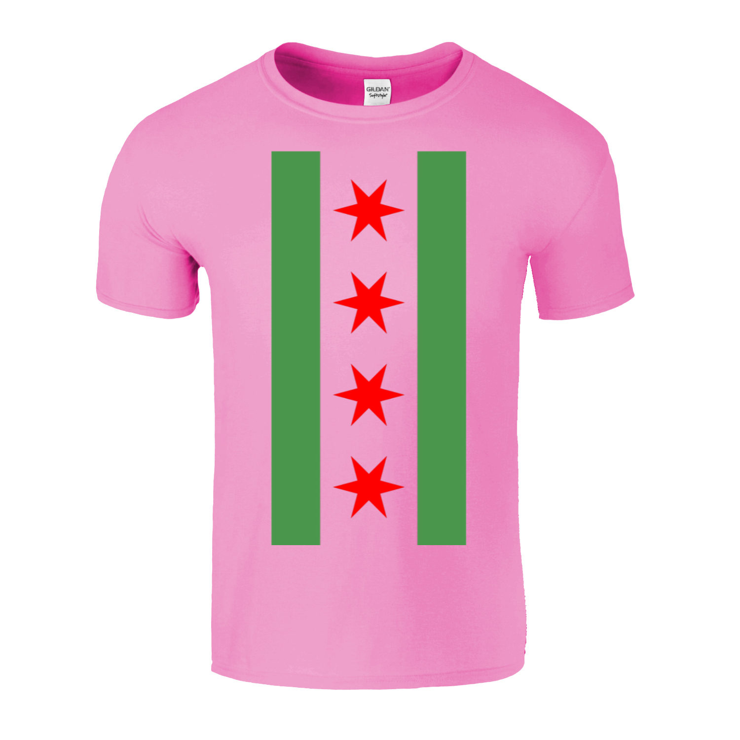 Chicago Flag Green River Vertical T-Shirt