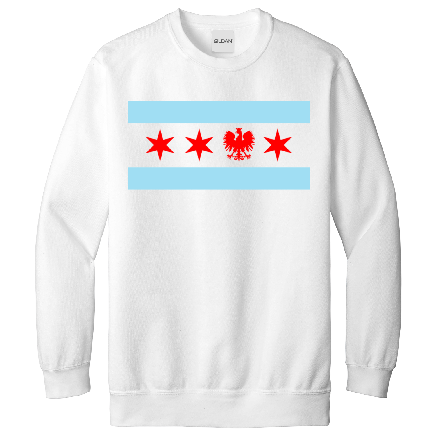 Chicago Flag Single Polish Eagle Sweatshirt