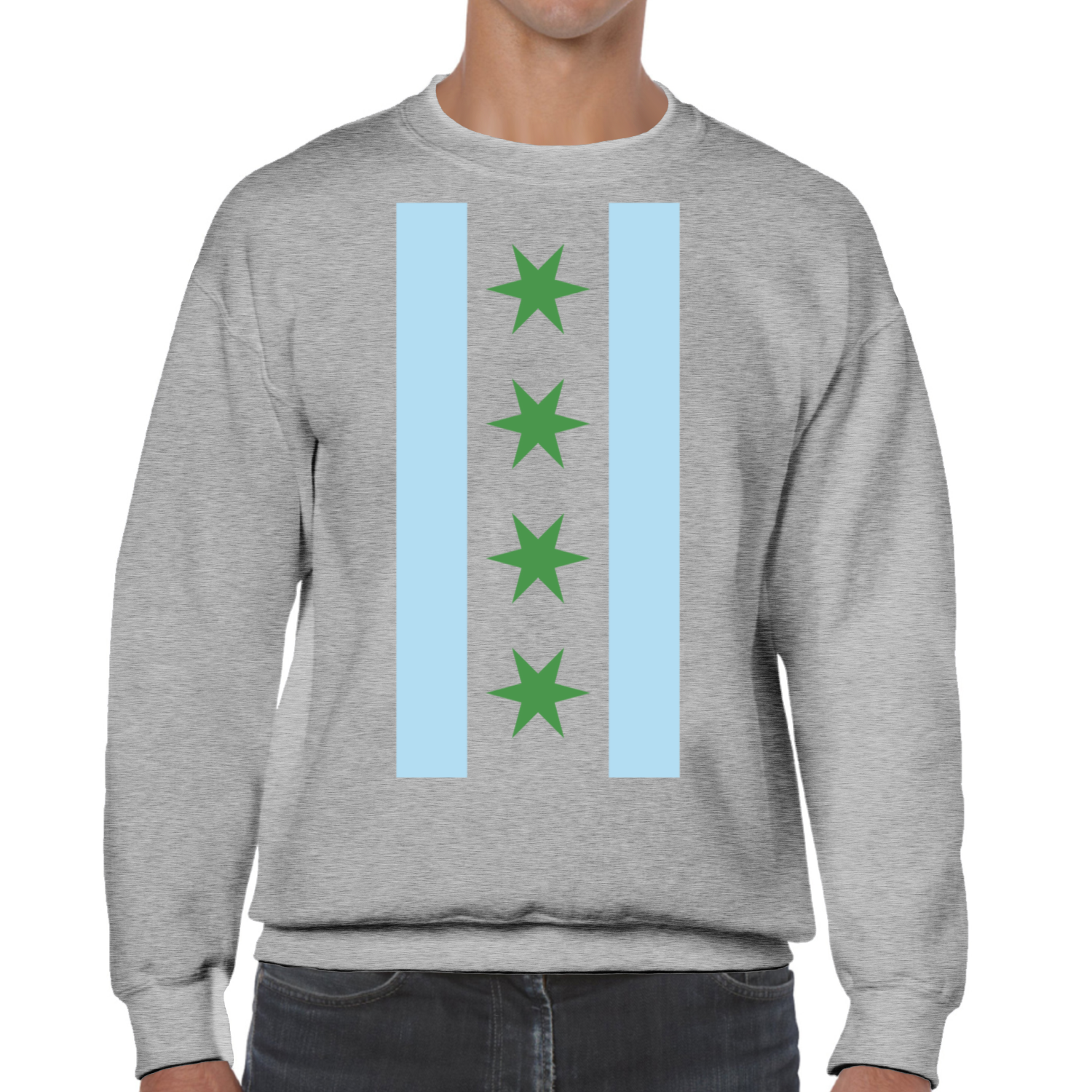 Chicago Flag St Patty’s Vertical Sweatshirt