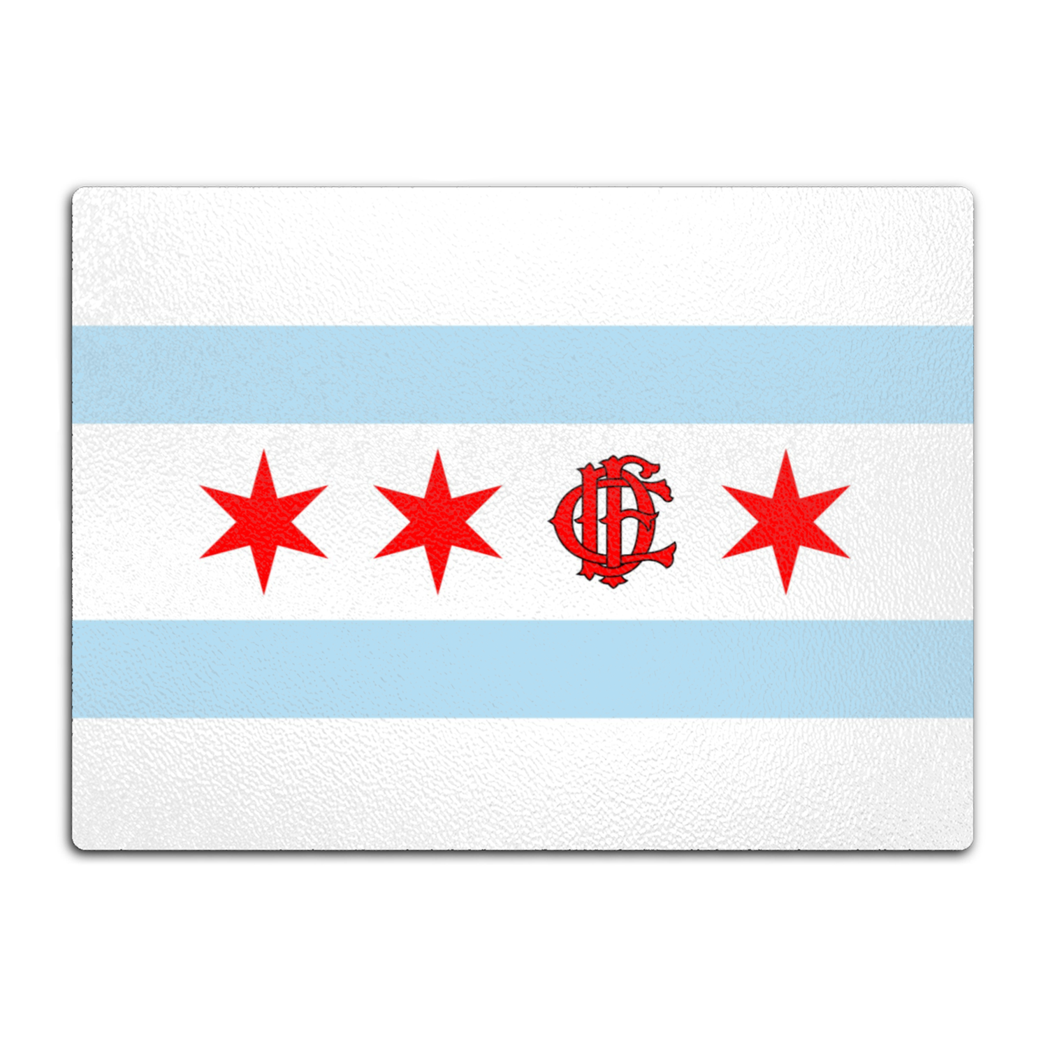Chicago FD/EMT Flag Glass Cutting Board