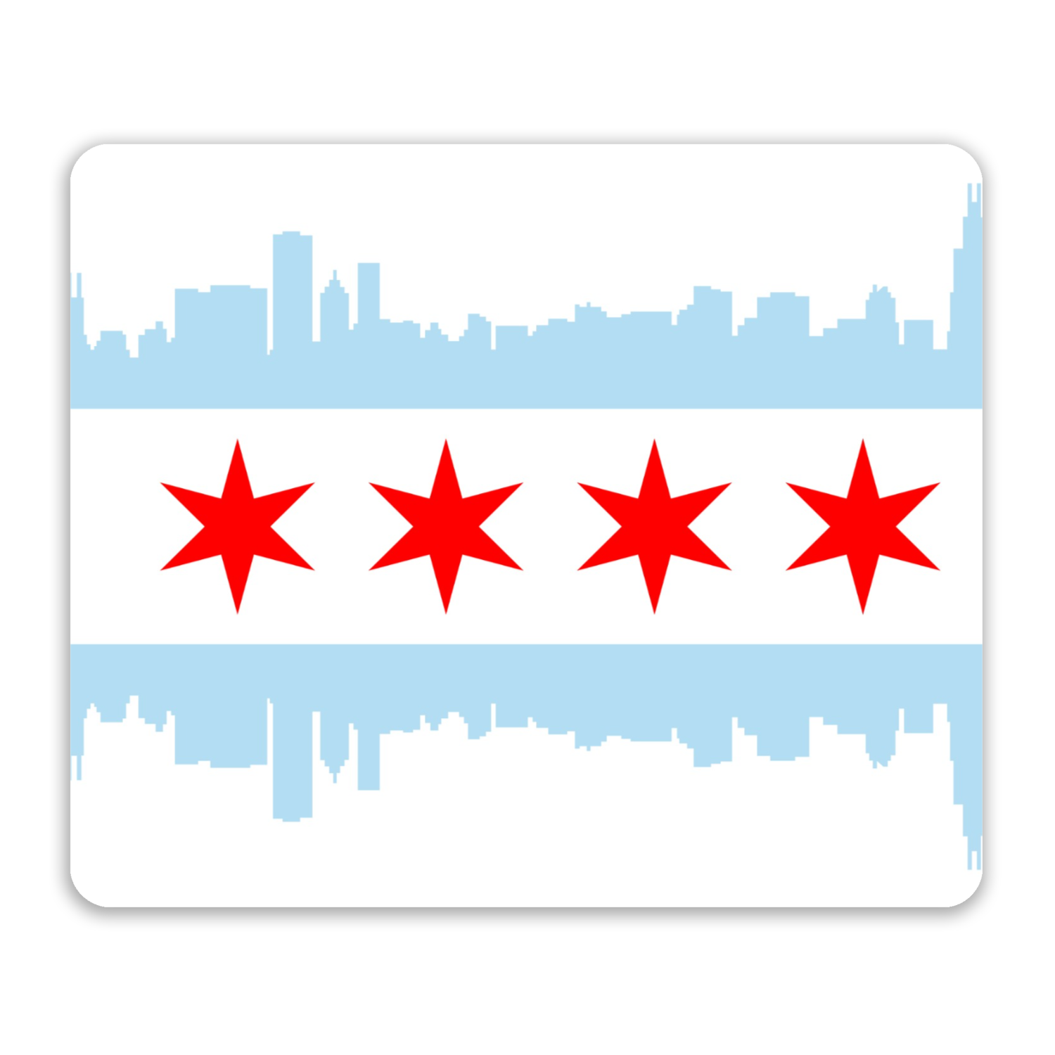 Chicago Flag Skyline Mouse Pad