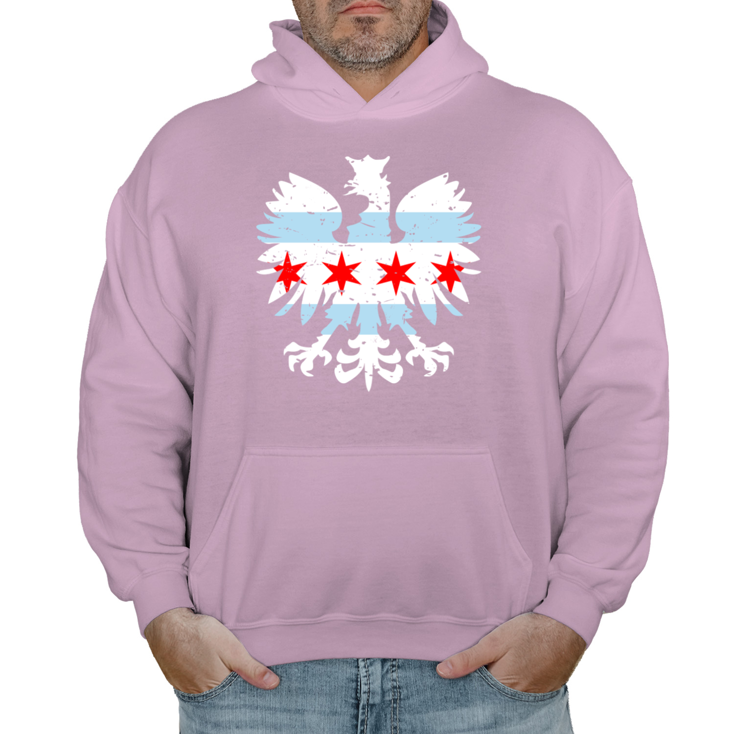 Chicago Flag Eagle Hoodie