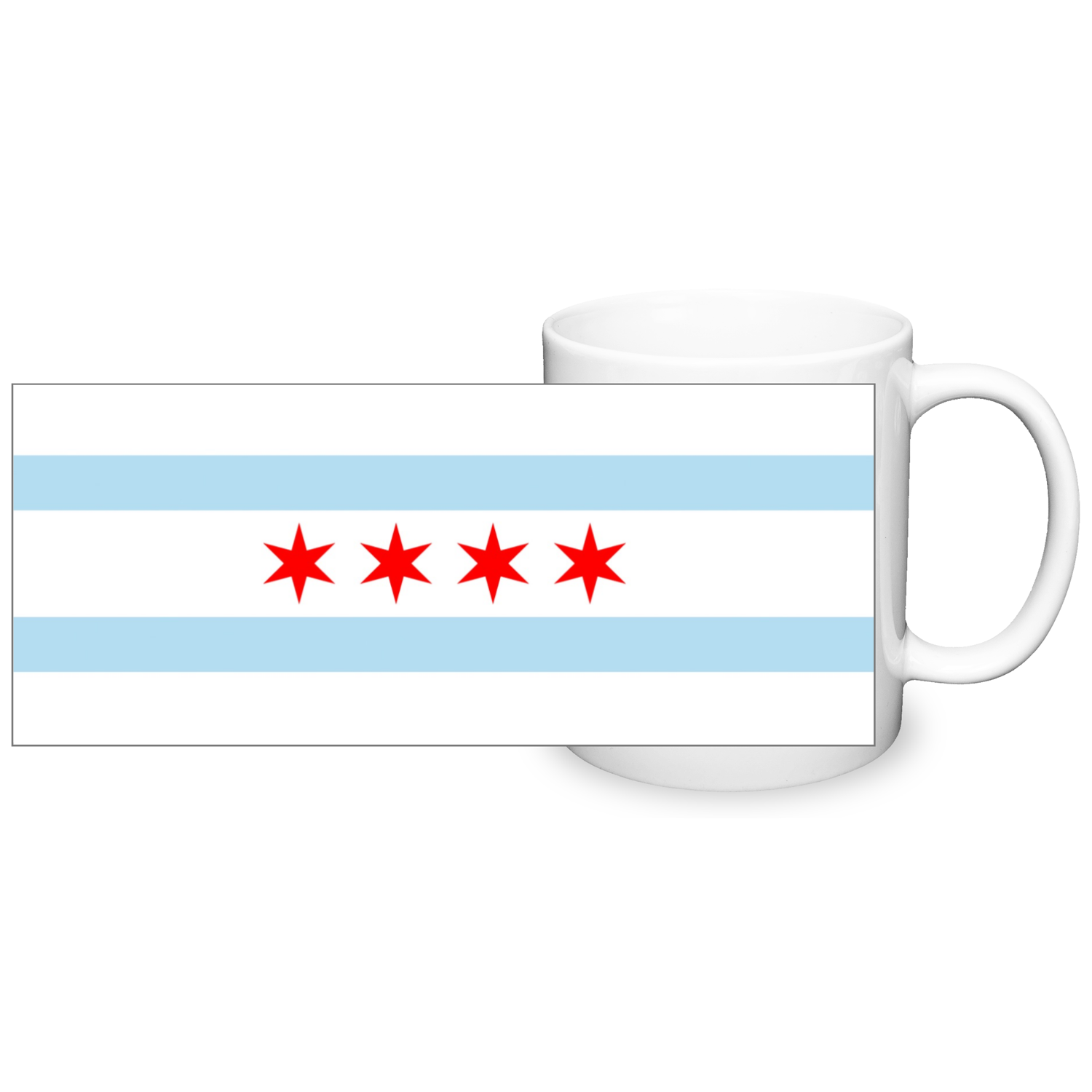 Chicago Flag 2 Tone 11oz Mug