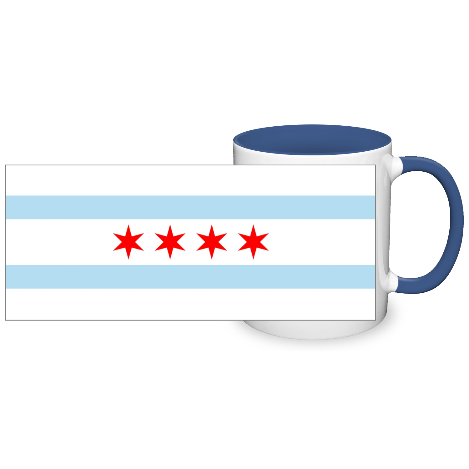 Chicago Flag 2 Tone 11oz Mug