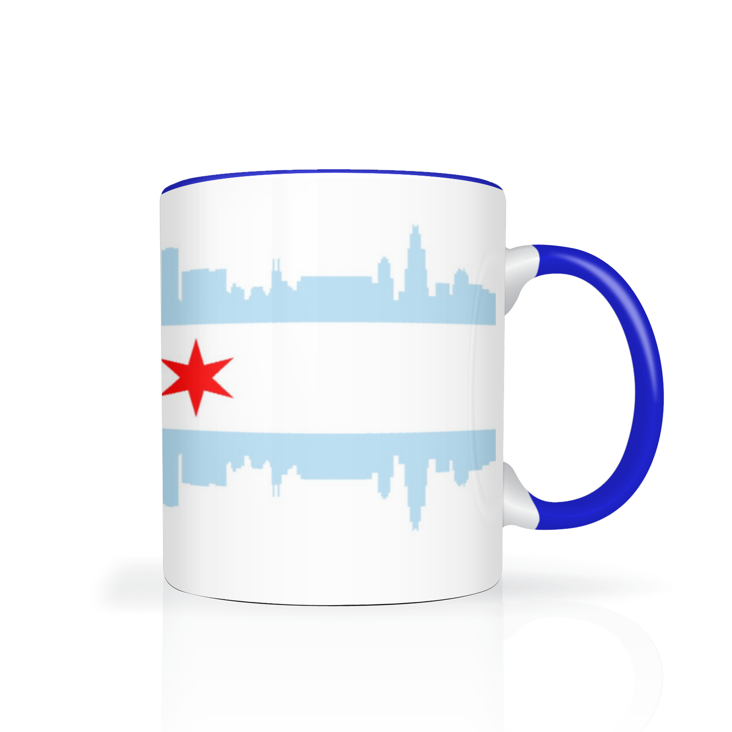 Chicago Skyline Flag 2 tone 11oz Mug