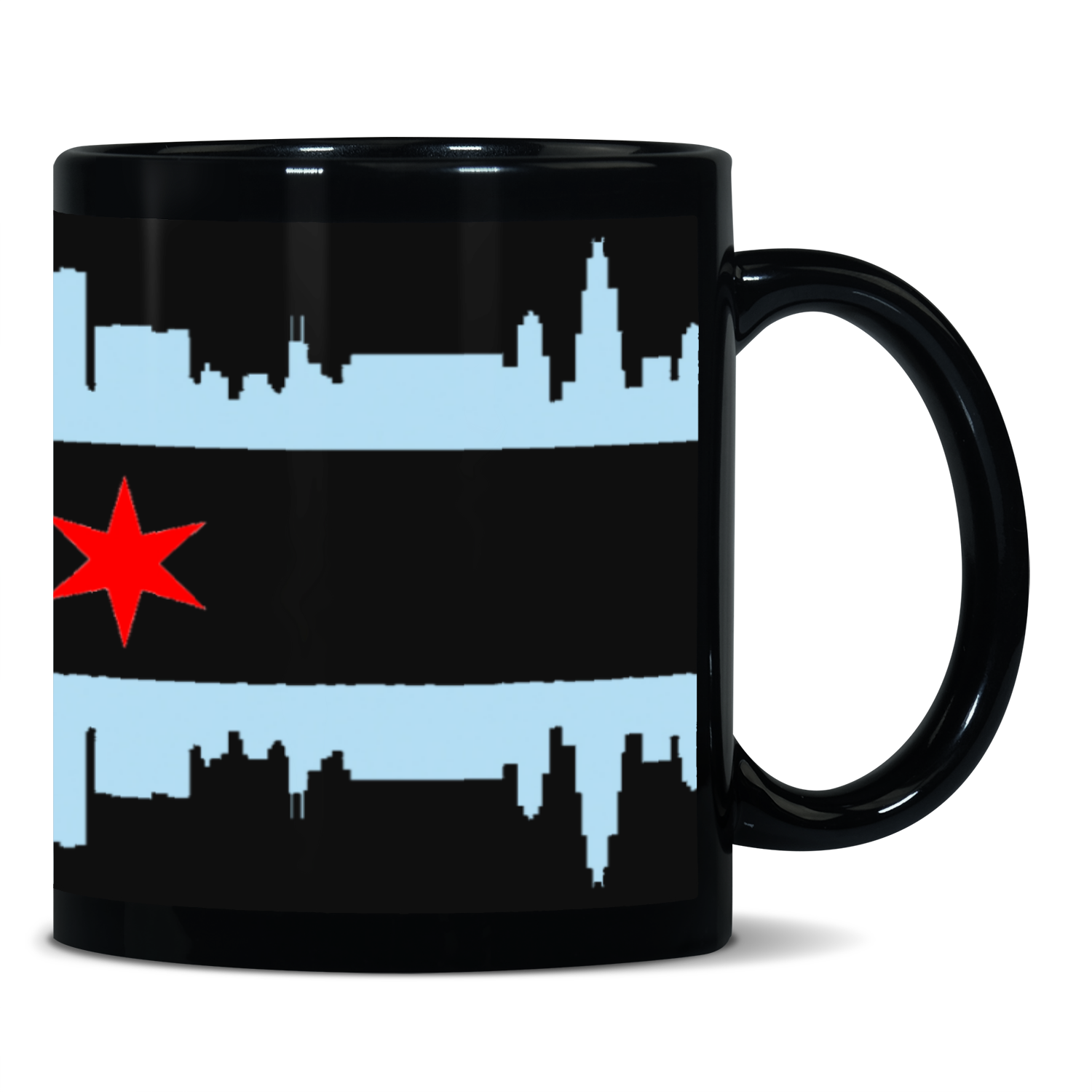 Chicago Skyline 11oz Black Mug