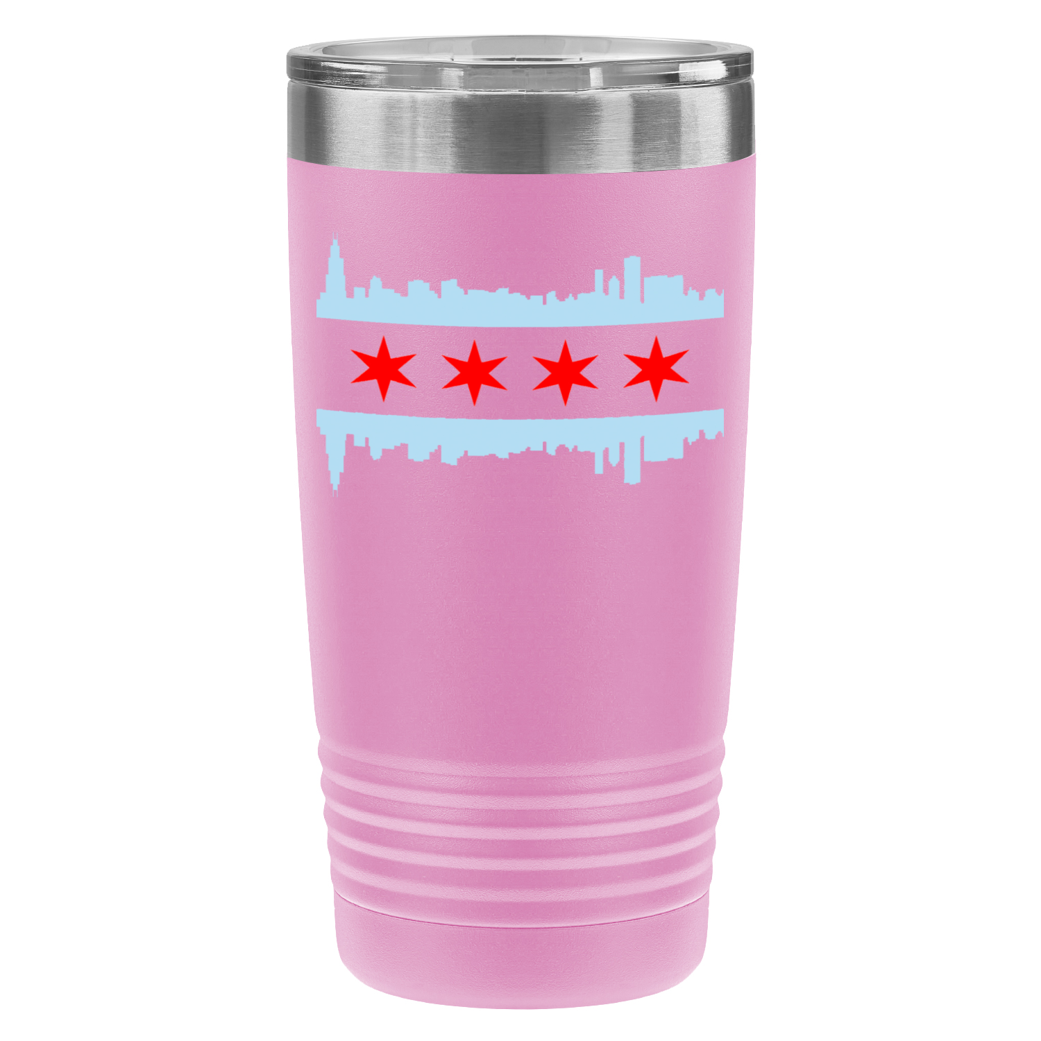 Chicago Skyline Flag 20oz UV Tumbler