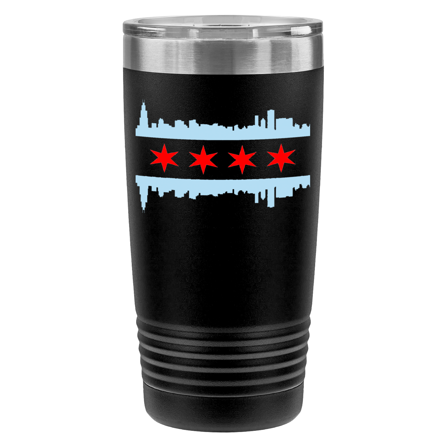 Chicago Skyline Flag 20oz UV Tumbler