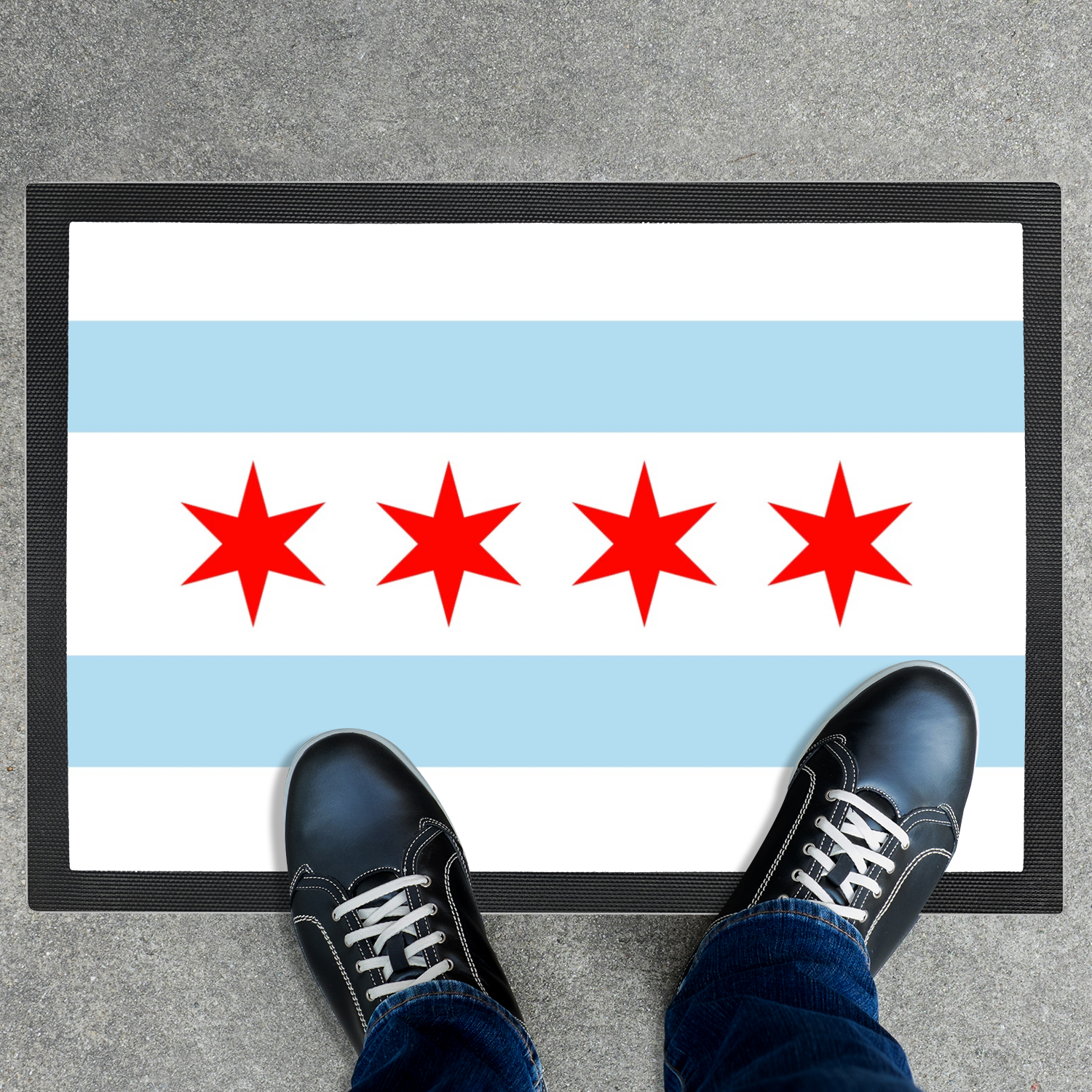 Chicago Flag Door Mat