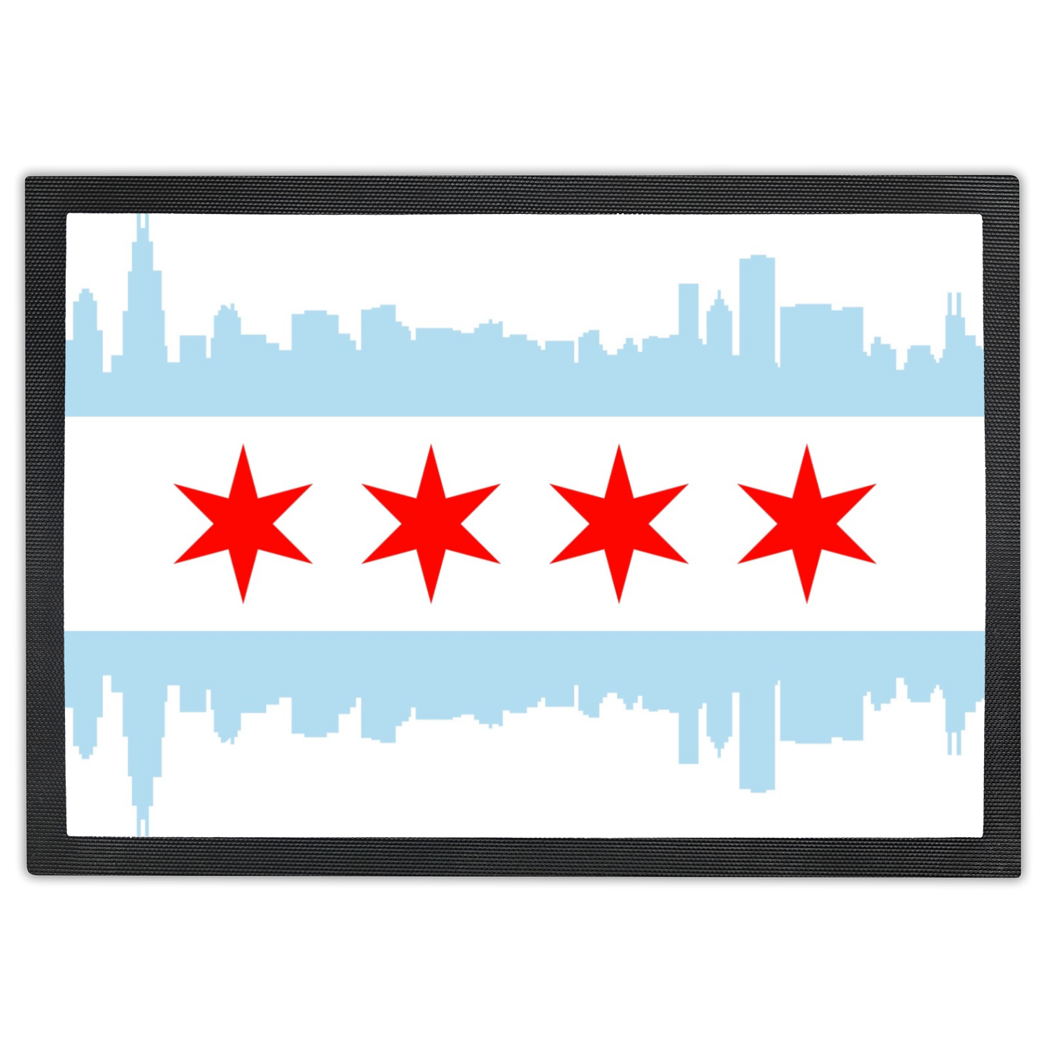 Chicago Skyline Flag Door Mat