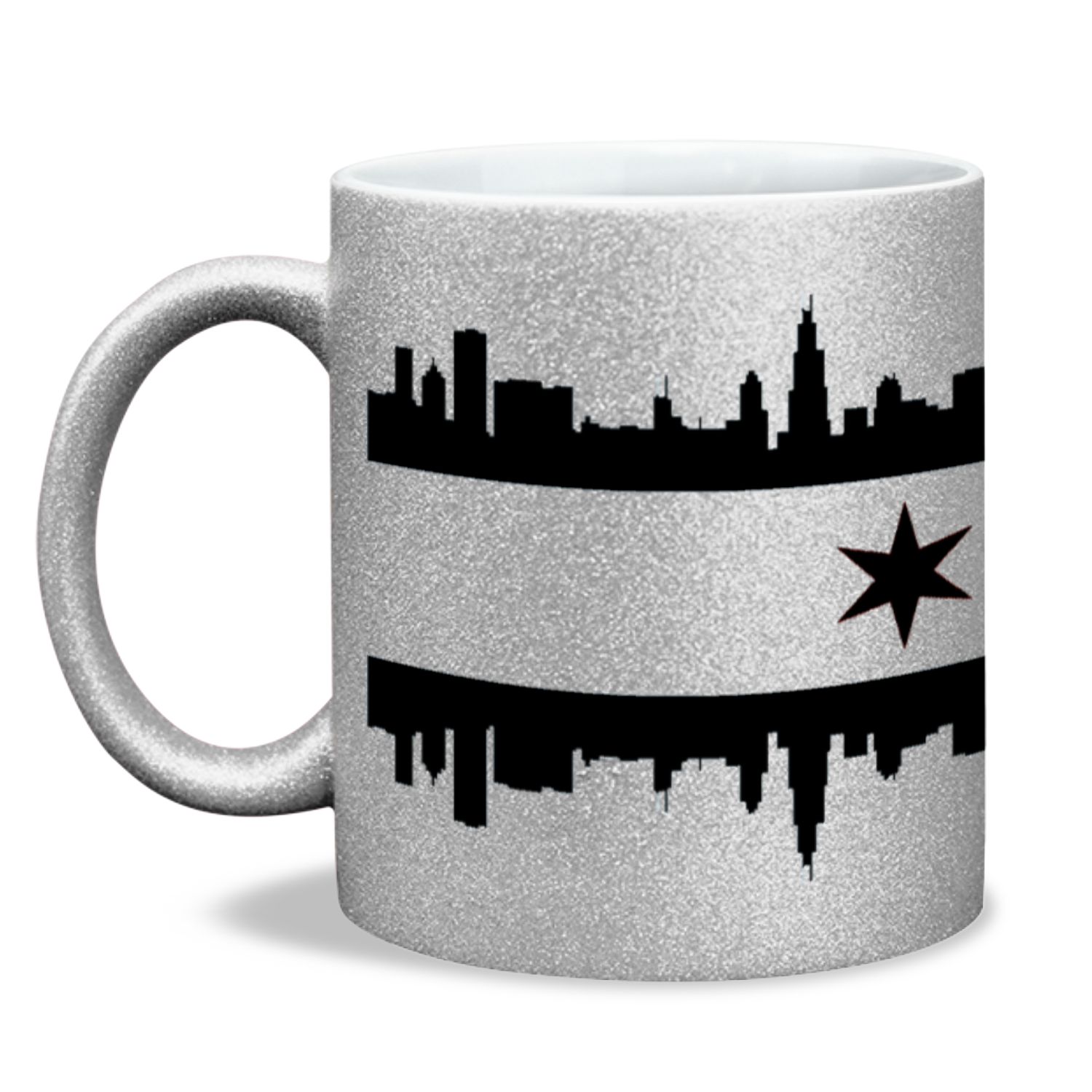 Chicago Skyline Flag 11oz Sparkling Mug
