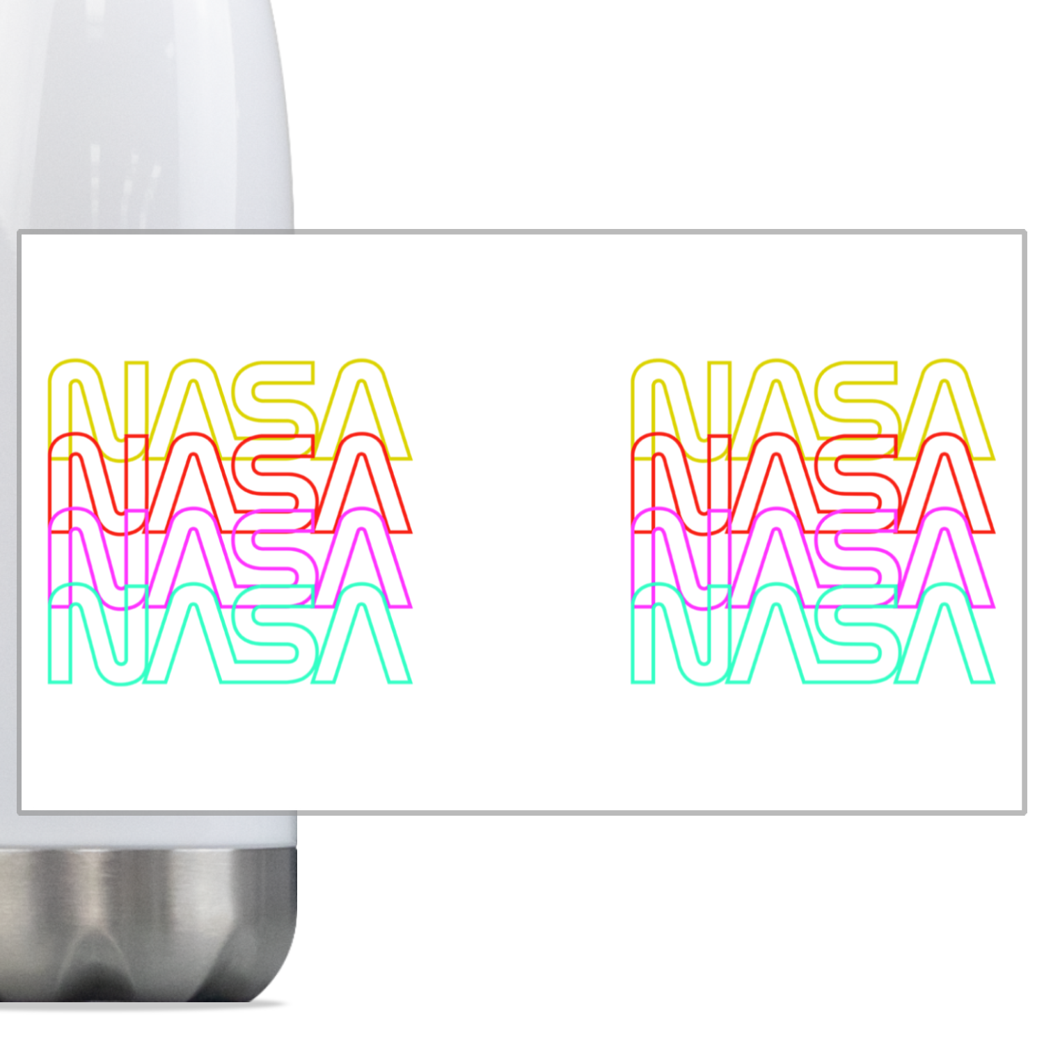 NASA Worm Steel Slim Water Bottle
