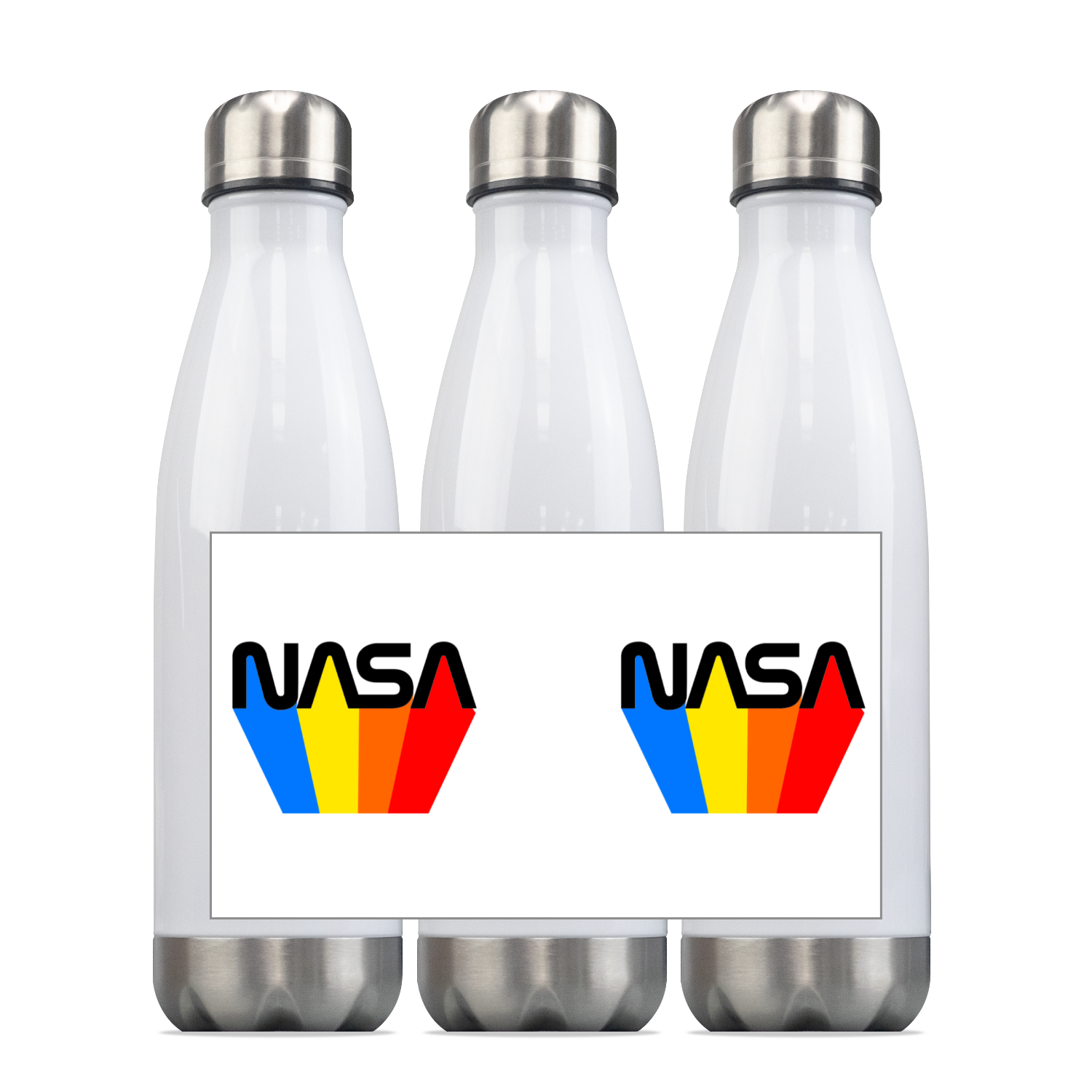 NASA 80's Retro Steel Slim Water Bottle