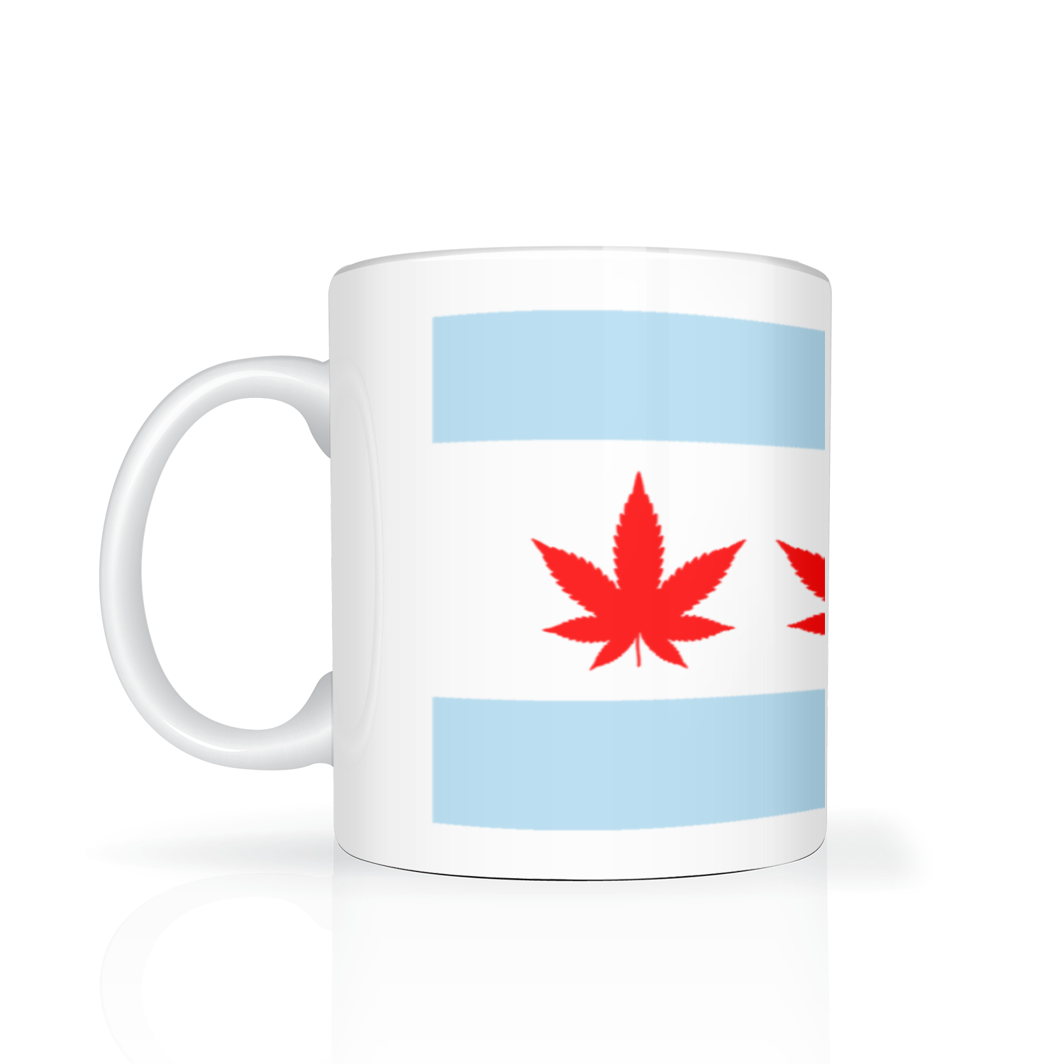 Chicago Flag Four Pot Leaf 11oz Mug