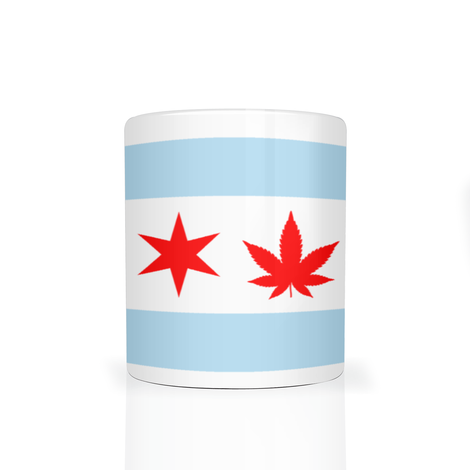 Chicago Flag Single Pot Leaf 11oz Mug