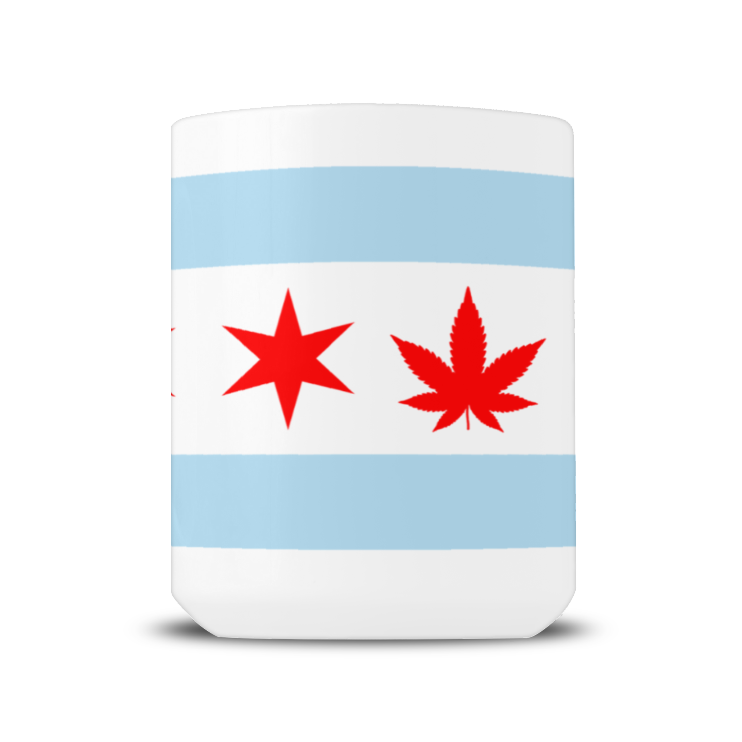 Chicago Flag Single Pot Leaf 15oz Mug