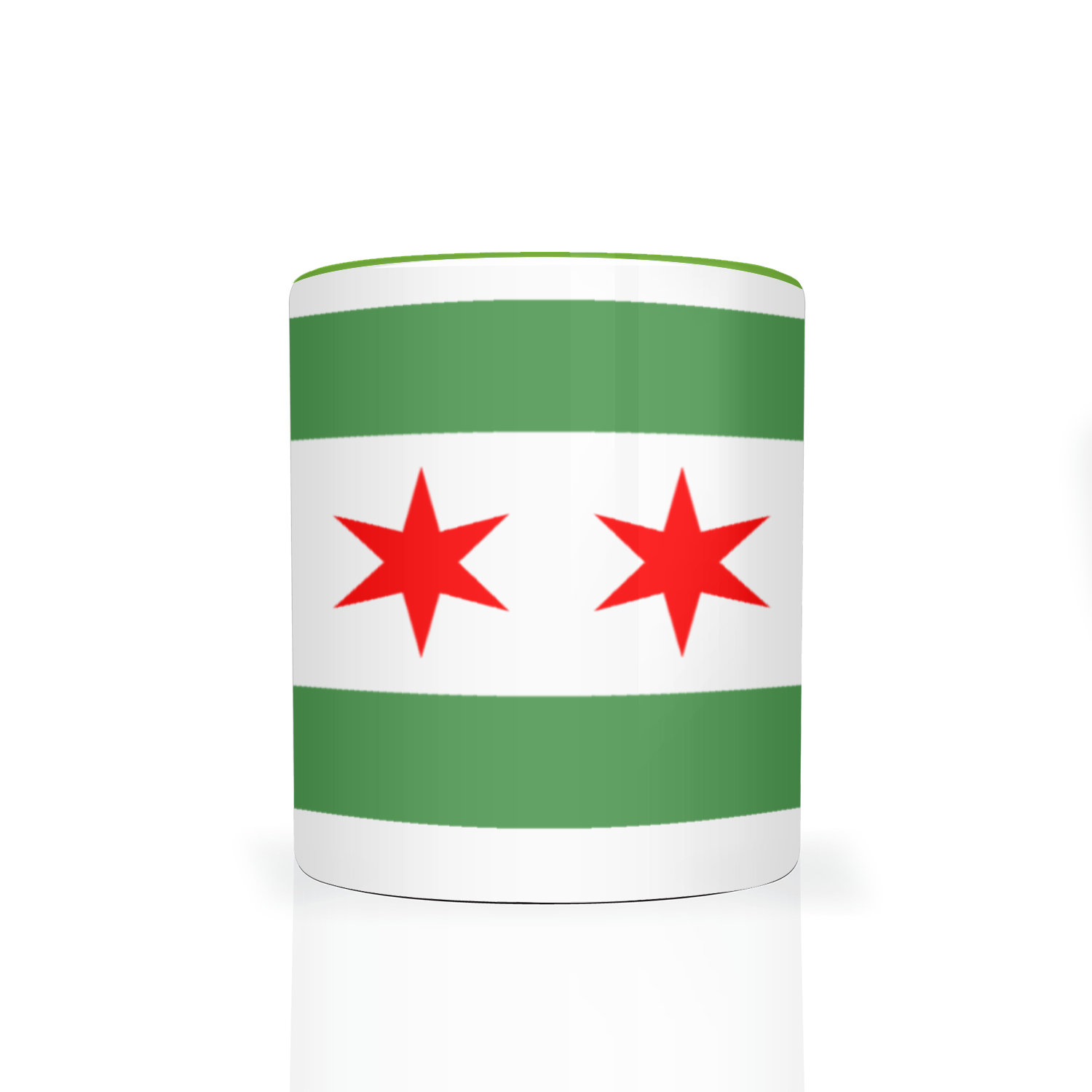 Chicago Flag Green River 11oz 2 Tone Mug