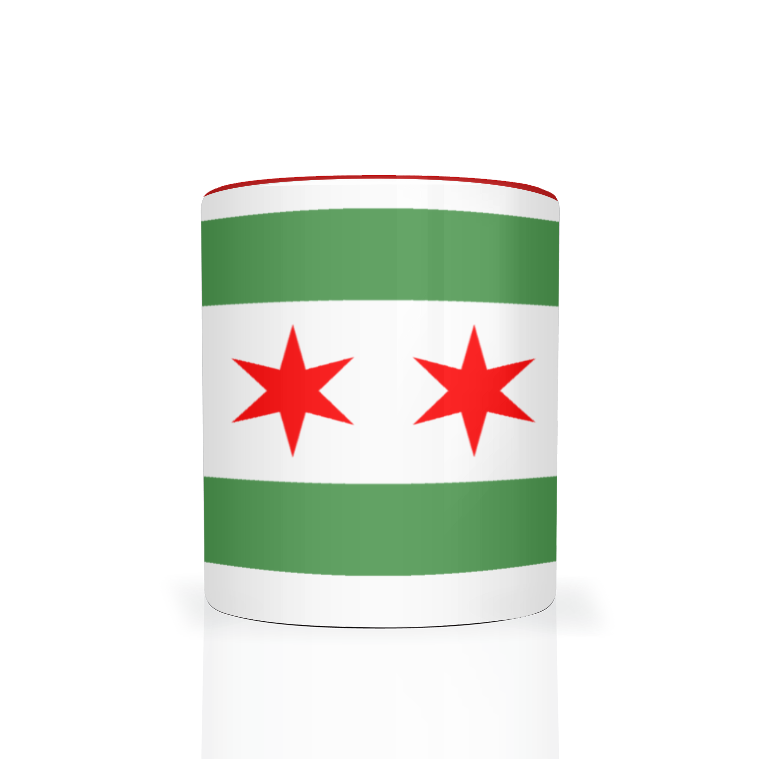 Chicago Flag Green River 11oz 2 Tone Mug