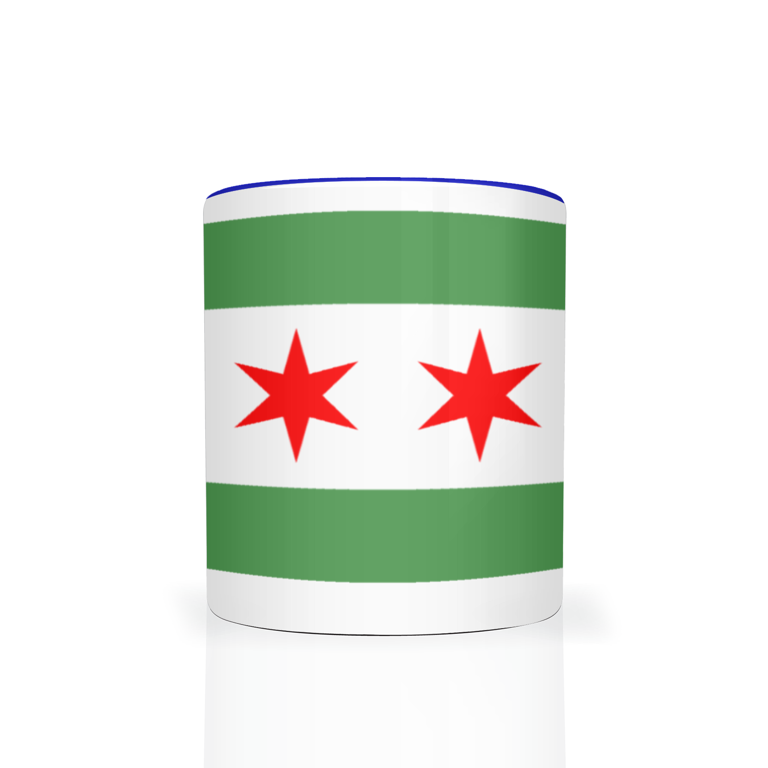 Chicago Flag Green River 11oz 2 Tone Mug