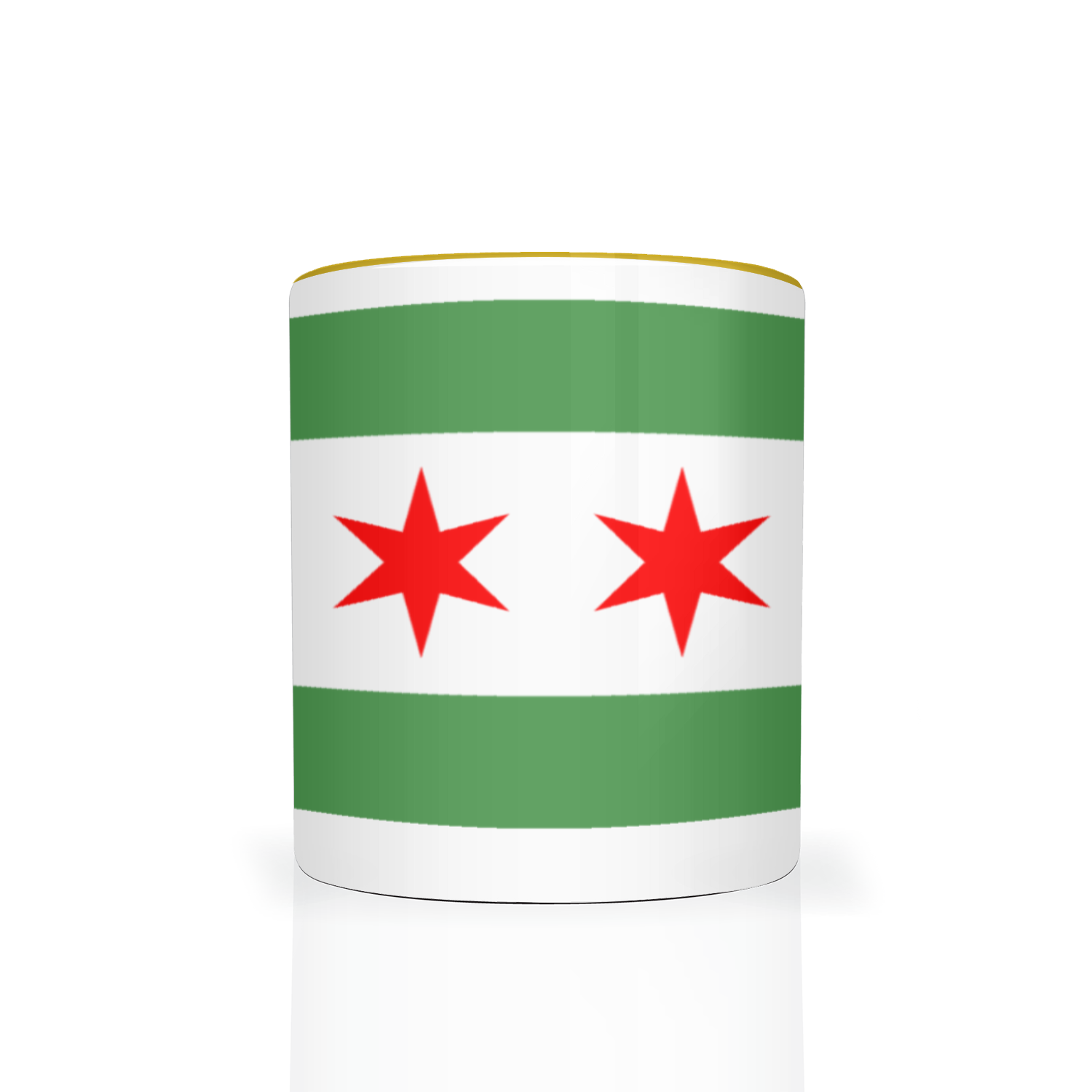 Chicago Flag Green River 11oz 2 Tone Mug