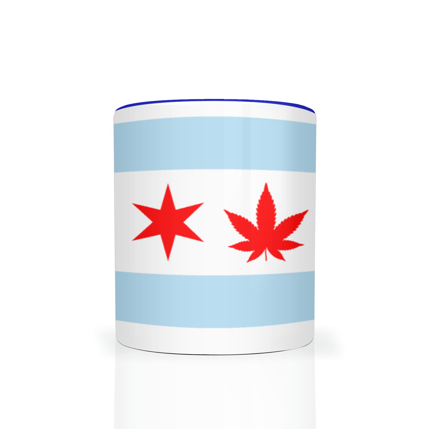 Chicago Flag Single Pot Leaf 11oz 2 Tone Mug